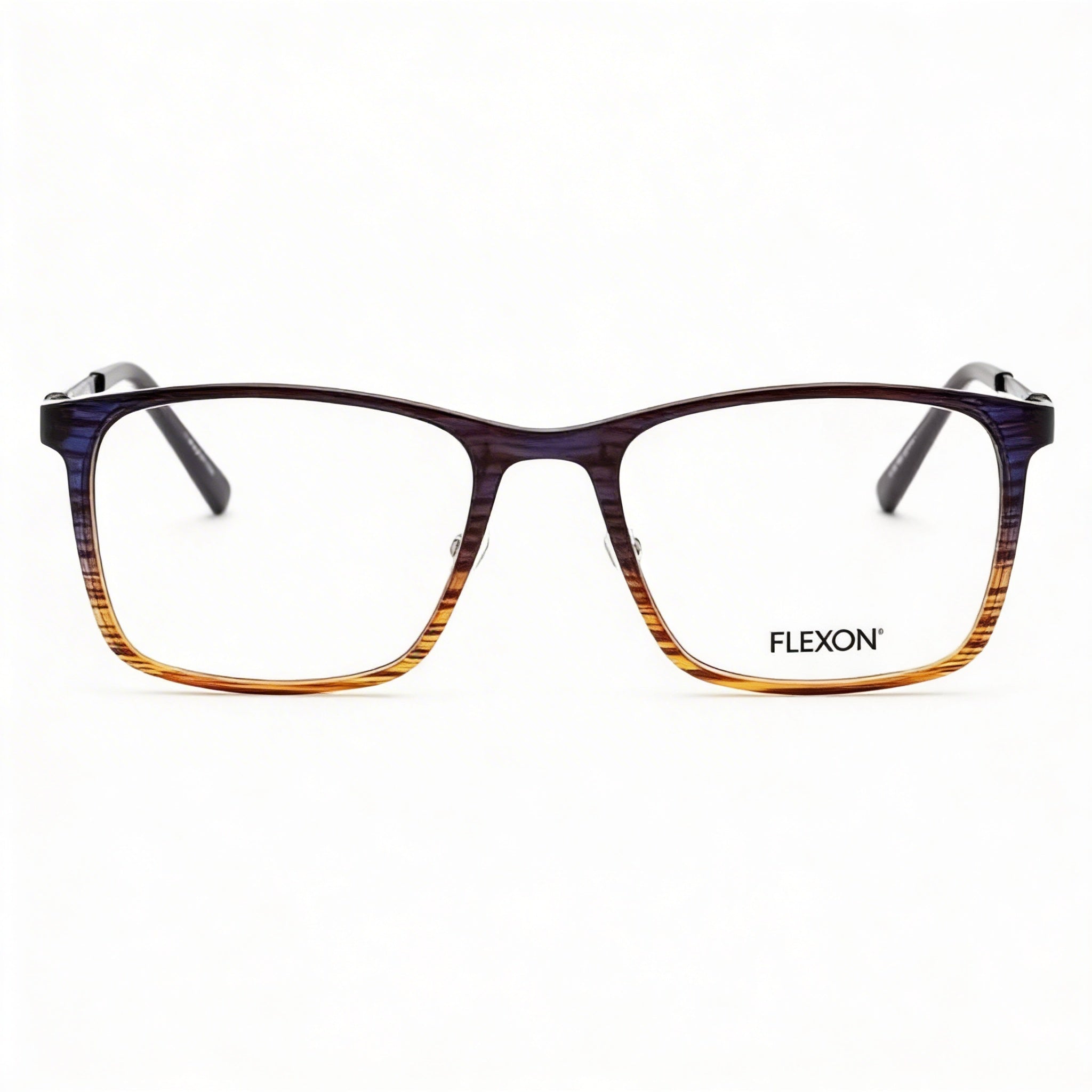 Flexon EP8011 Women's Eyewear with Acetate Frame, Navy Amber Color, 53mm Lens Width, Photo 1