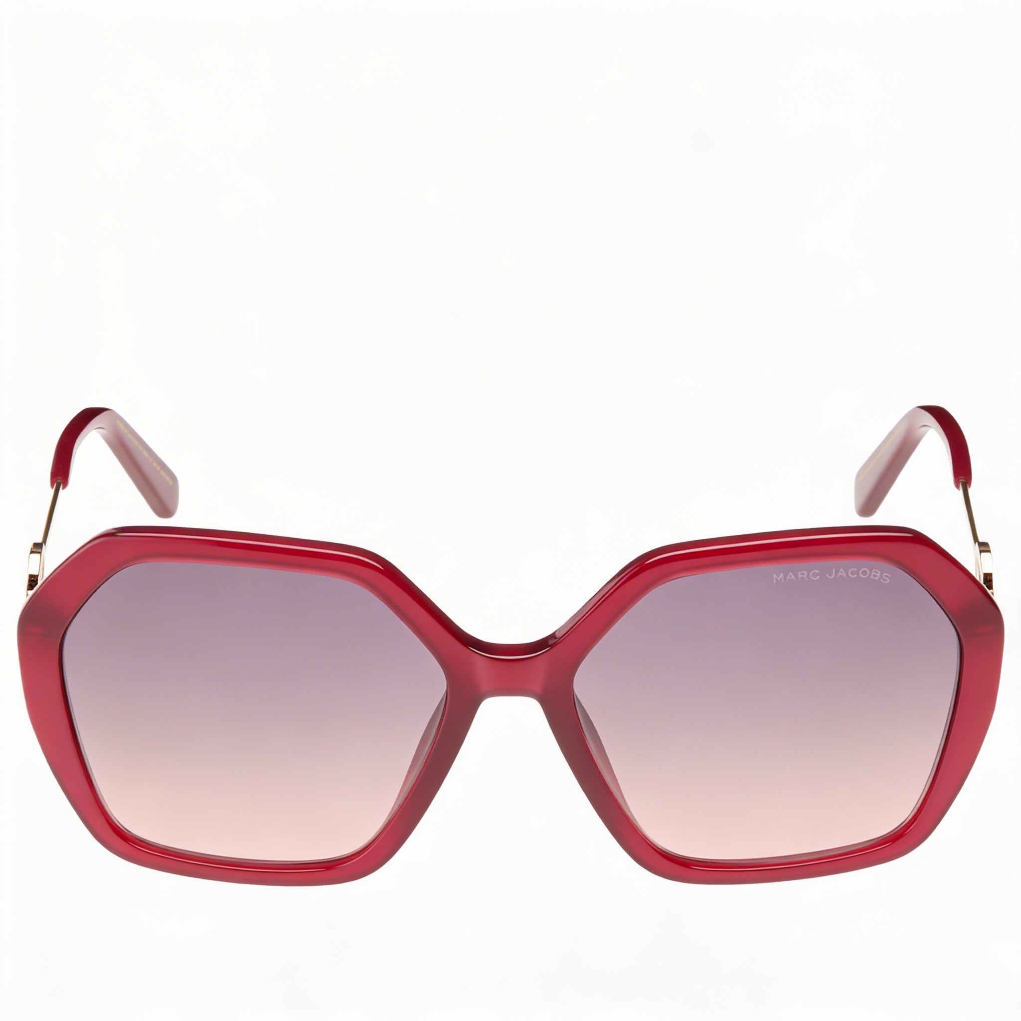 Gafas de sol Marc Jacobs Fashion para mujer de acetato, montura roja, lentes gris fucsia con protección UV 57-17-135, Photo 2