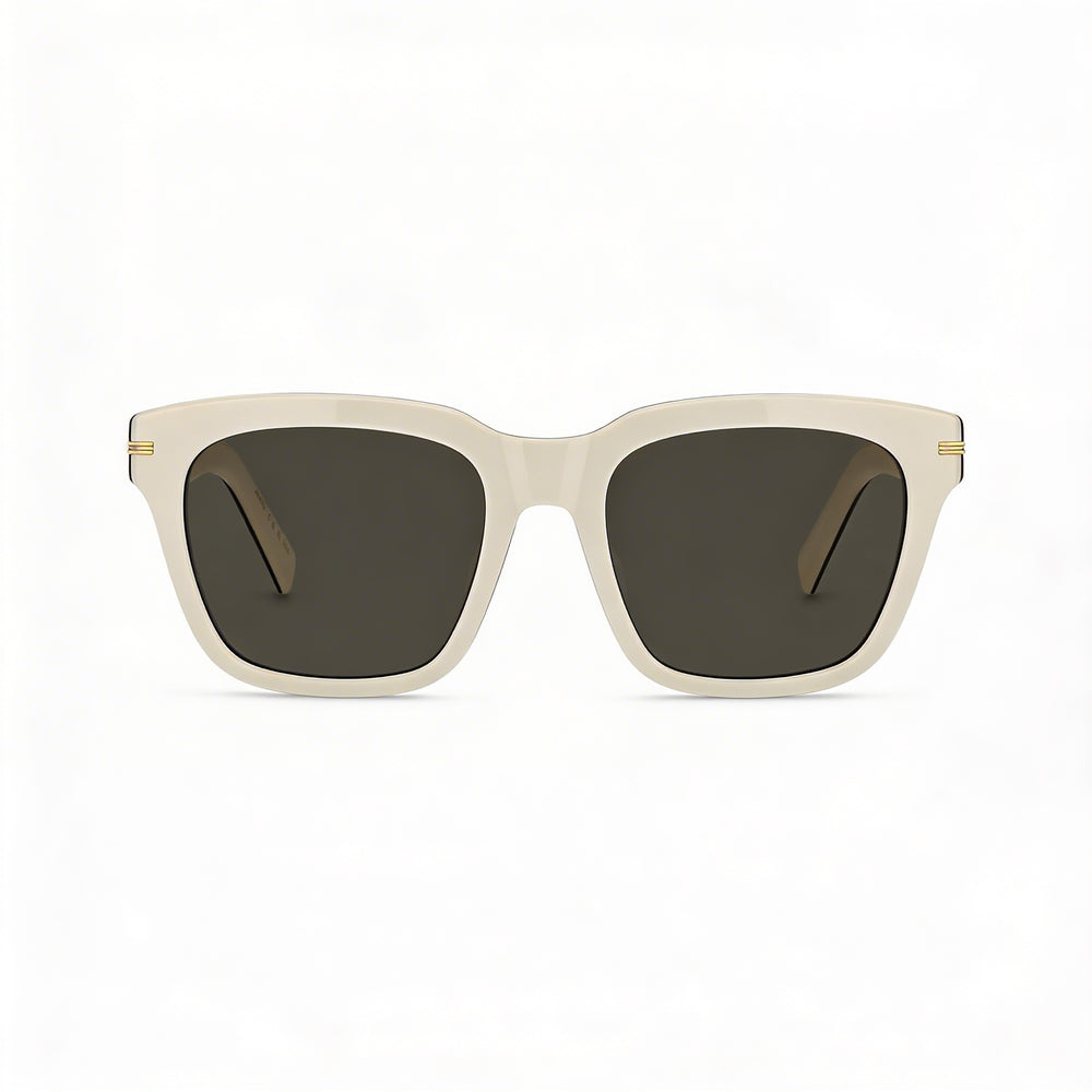 Hugo Boss Classic Women's Acetate Sunglasses White Black/Grey Frame 52mm UV Protection