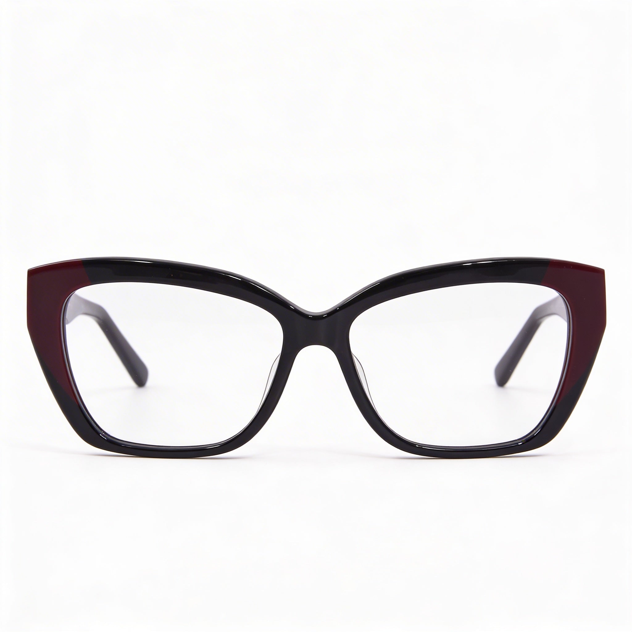 Ferragamo SF2938N Unisex Acetate Frame Optical Eyeglasses in Black/Burgundy Color, Size 53mm, Photo 2