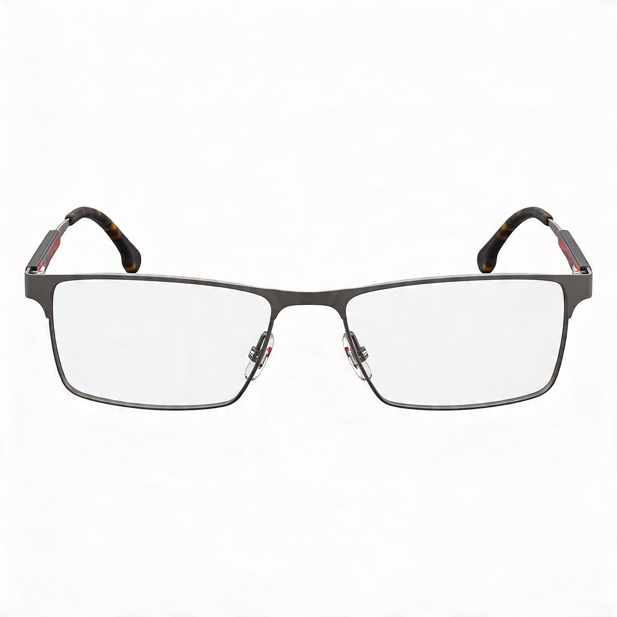 Carrera 8833 Unisex Stainless Steel Frame Eyeglasses with Polycarbonate Lenses Frame Size 56mm Matte Dark Ruthenium, Photo 2
