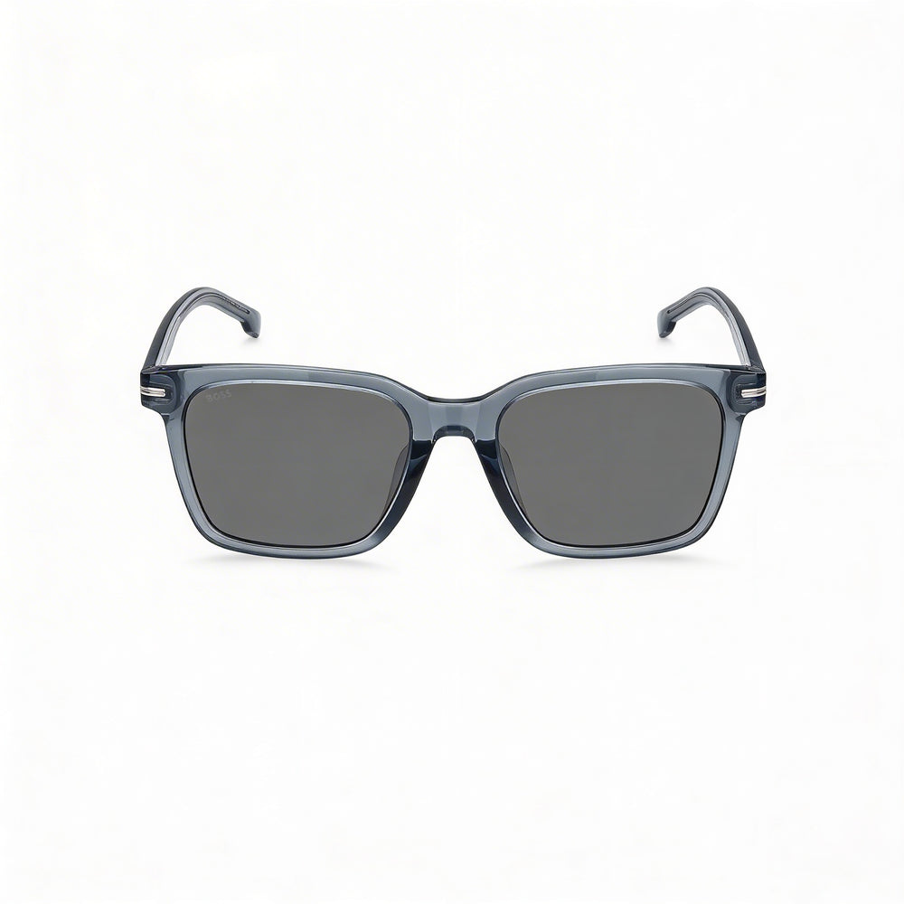 Gafas de sol Hugo Boss Modern para hombre, armazón azul de acetato, lentes de policarbonato con protección UV, 54 mm