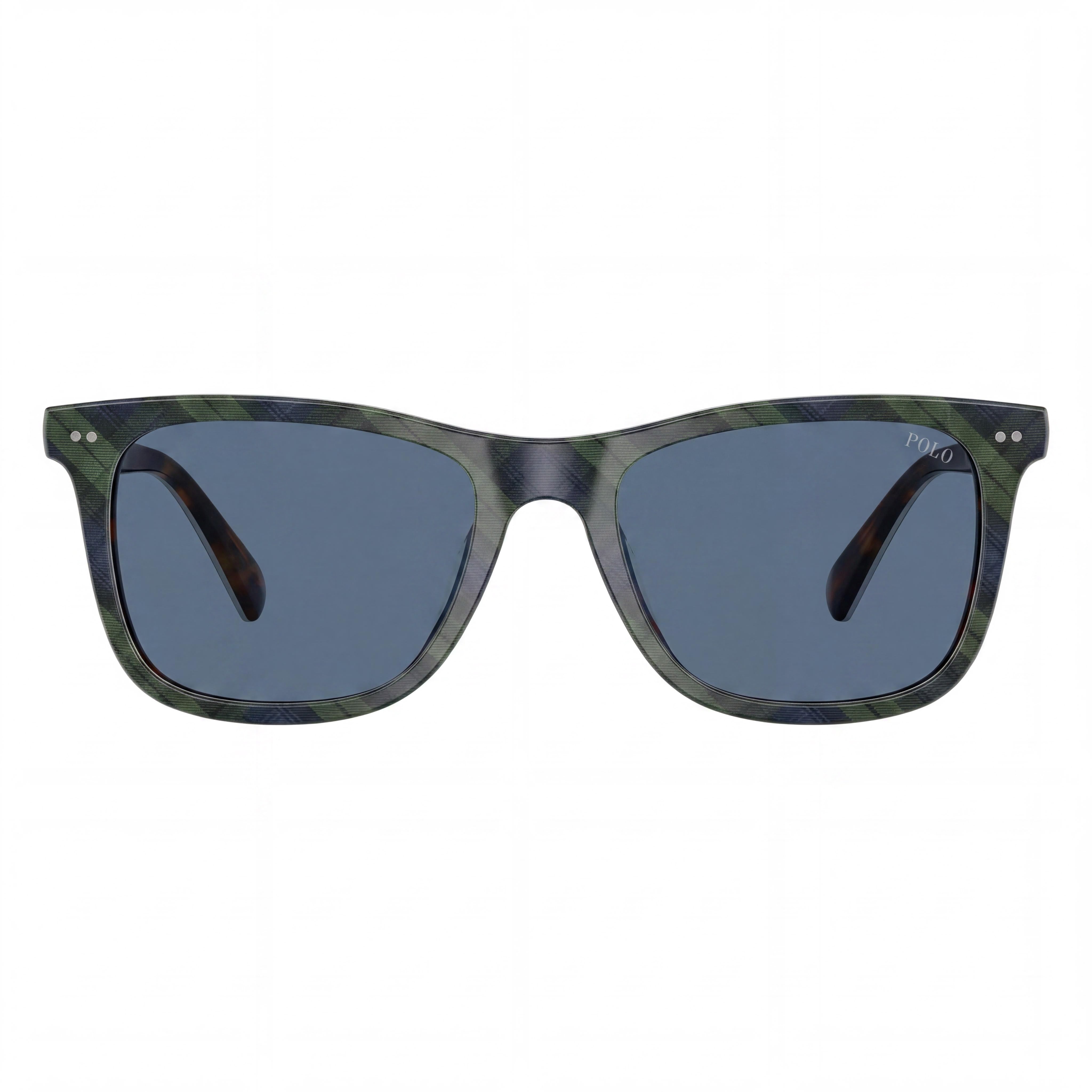 POLO RALPH LAUREN Ph4220u Universal Fit Women's Shiny Tartan Blue/Green Plastic 100% UV Protection Sunglasses 55mm, Photo 2