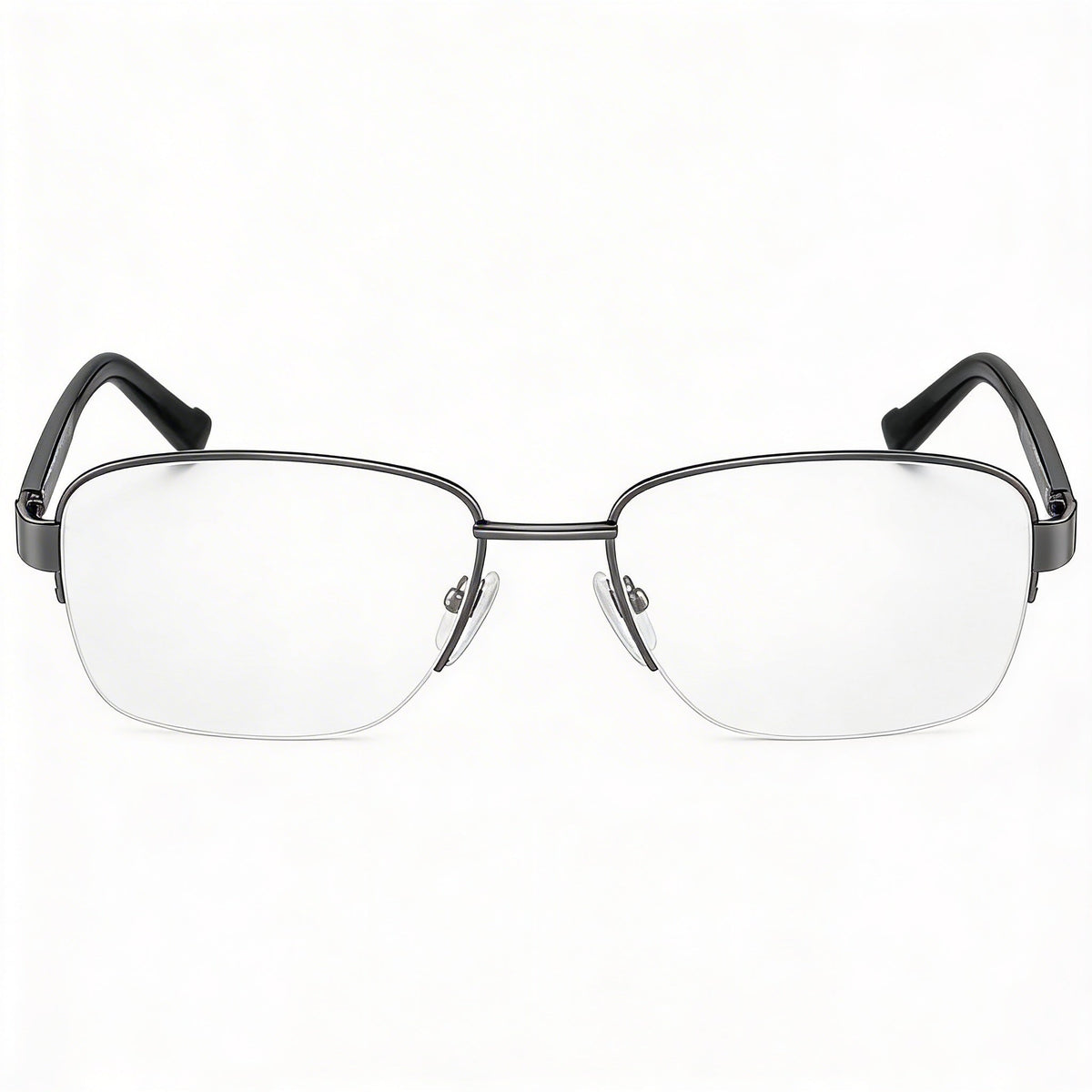 Montura de gafas metálica Pierre Cardin para hombre, color ruten oscuro con lentes de plástico transparente, talla 56-18-140, Photo 2