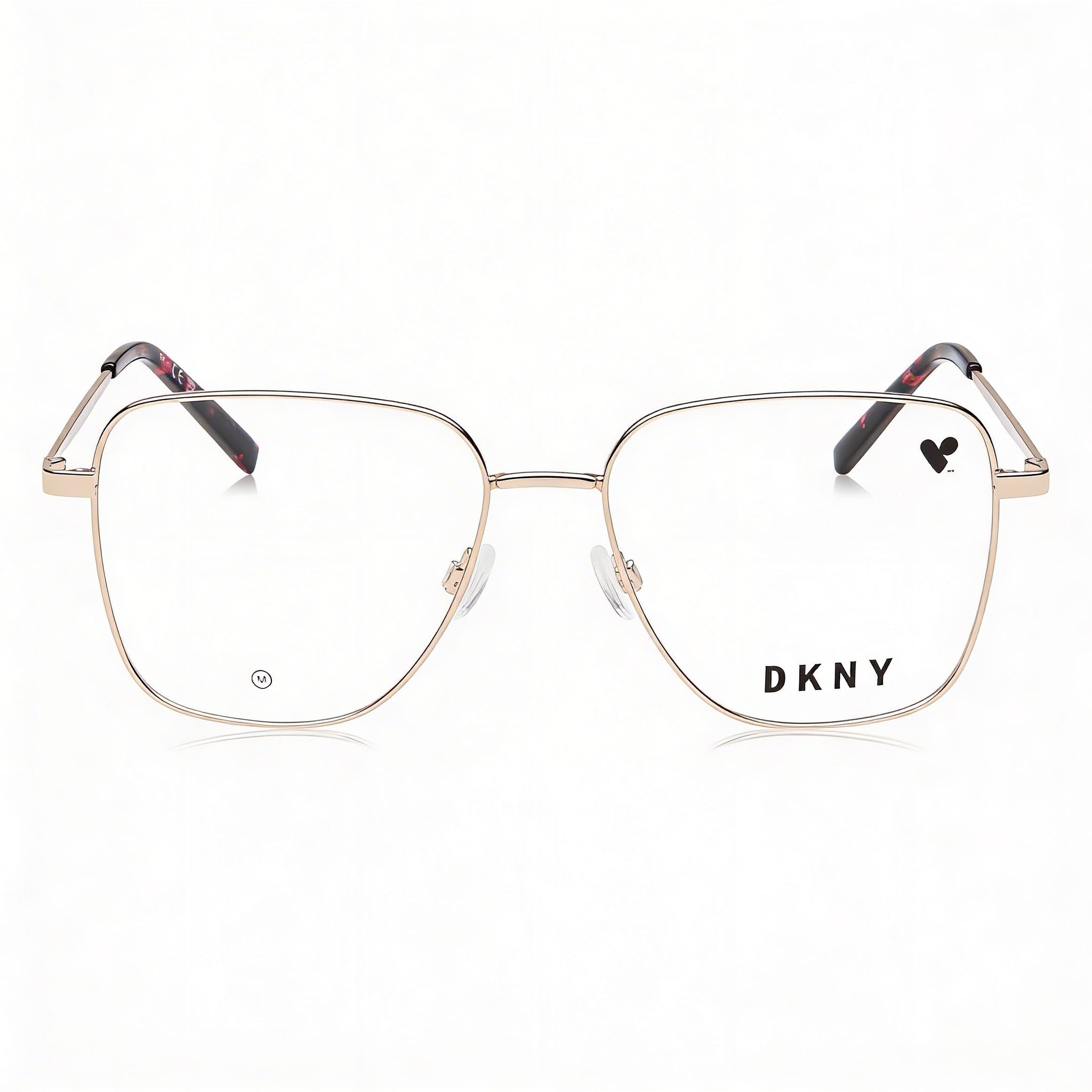 DKNY DK1031 Women's Sunglasses, Propionate Frame in Rose Gold, Polycarbonate Lenses, 54mm Lens Width, Photo 1