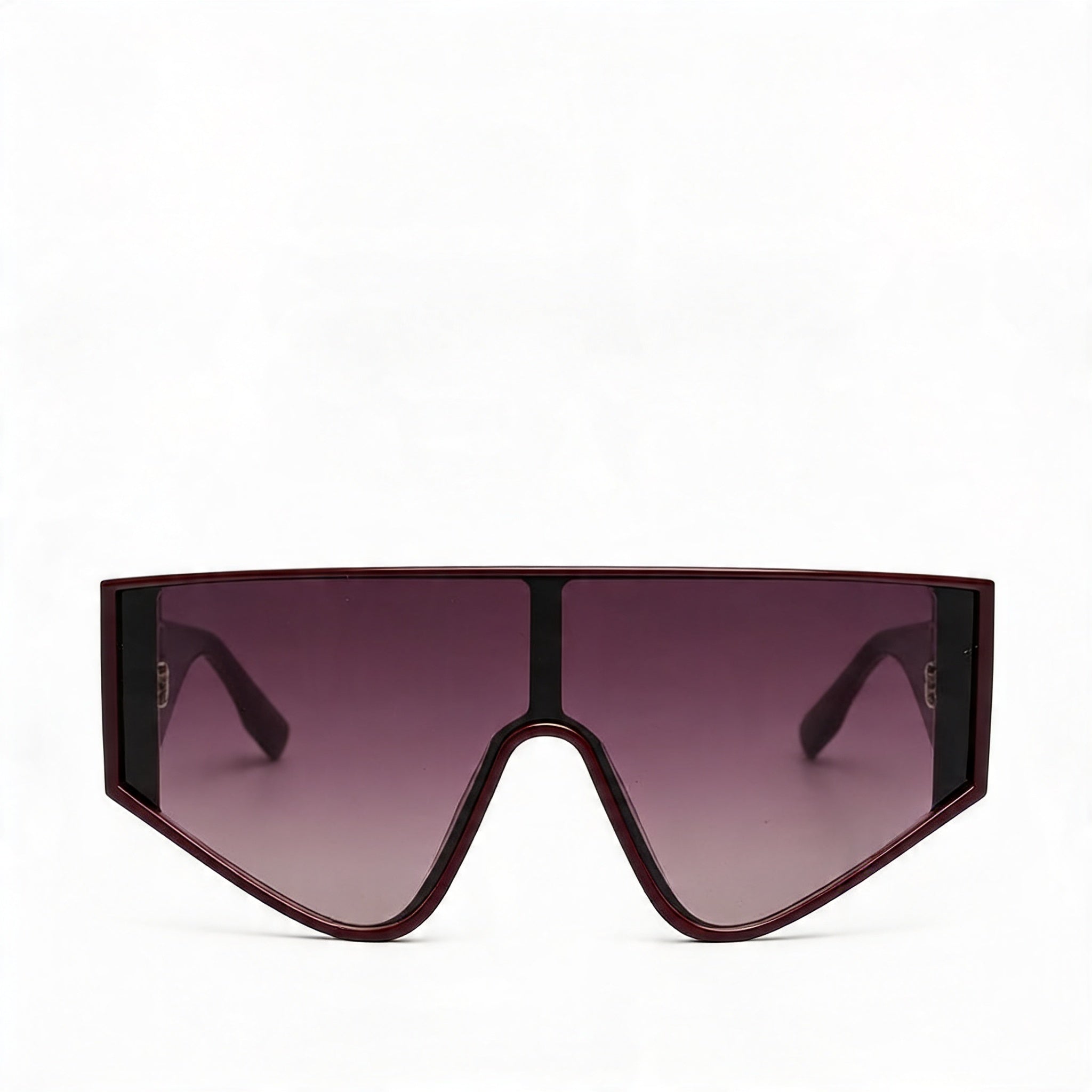 KARL LAGERFELD Women's Mask Wraparound Sunglasses, Bordeaux Acetate Frame, Gradient Bordeaux Lenses, 65mm UV400, Photo 2