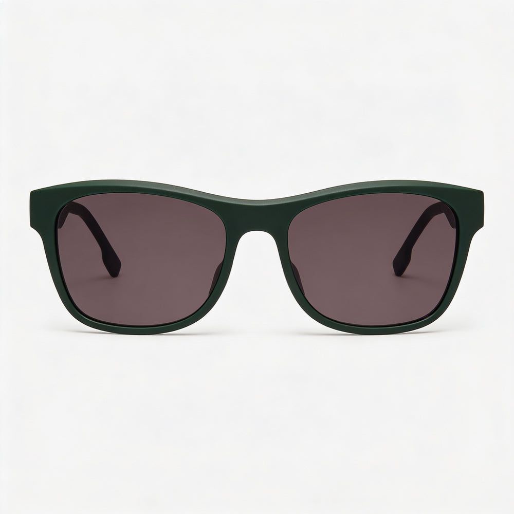 Gafas de sol Lacoste L6043s para hombre, de plástico, con protección UV, montura gris verdoso mate, lentes grises, 56 mm