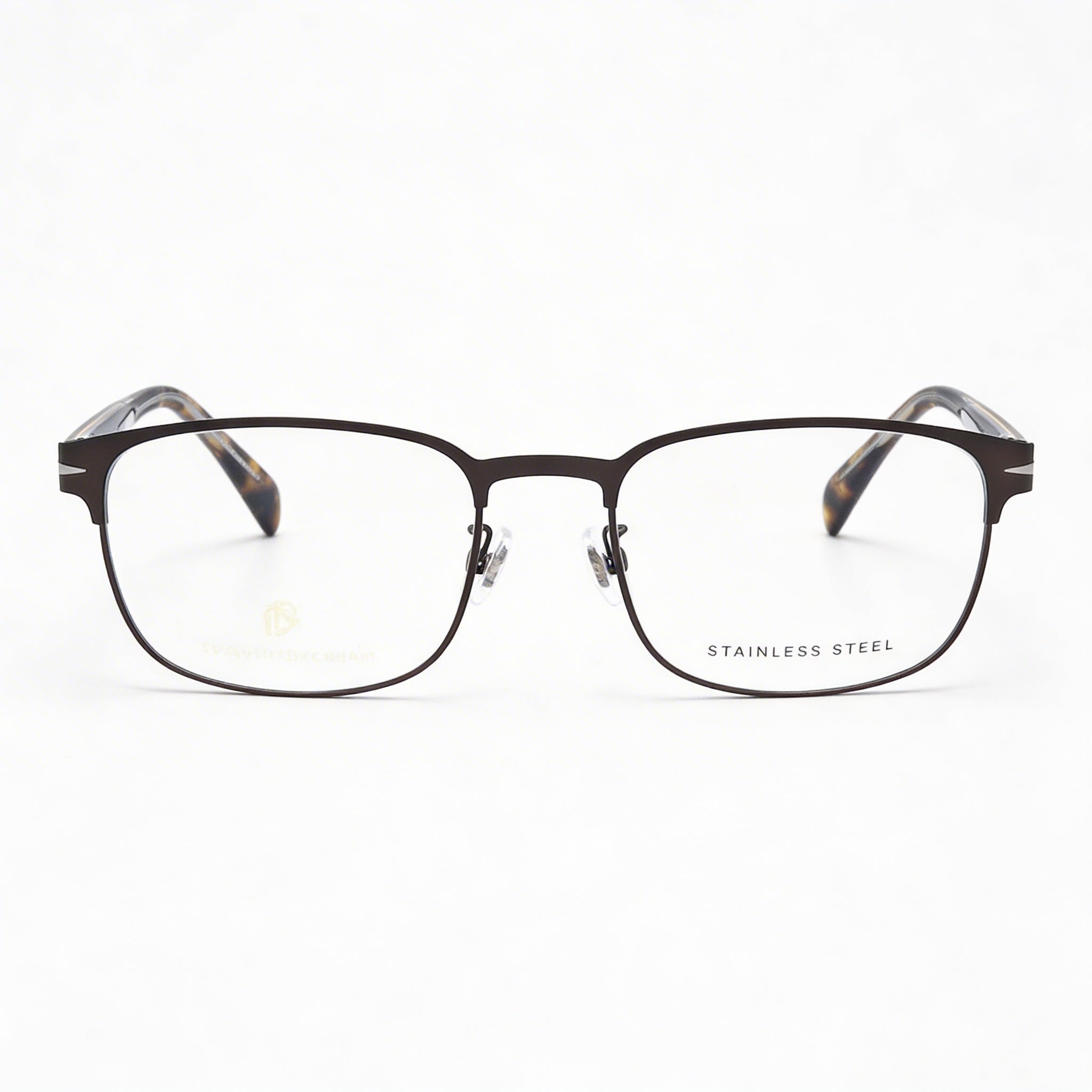 David Beckham Db 1066 Hombres Estilo Moderno Aleación de Acero Marrón Mate Montura de Rutenio Lentes Marrones 56mm, Photo 2