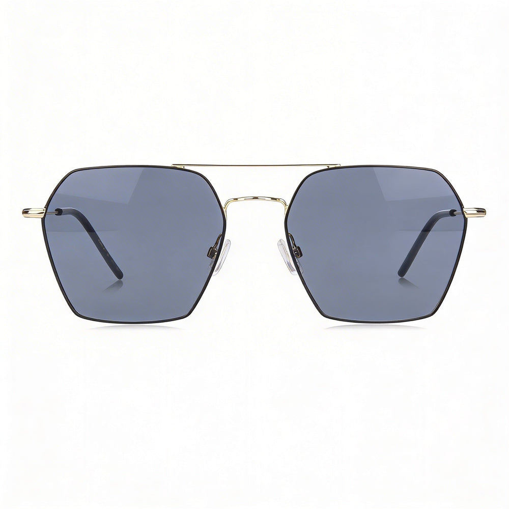 Gafas de sol rectangulares Hugo Boss Gold Black para mujer, 54mm