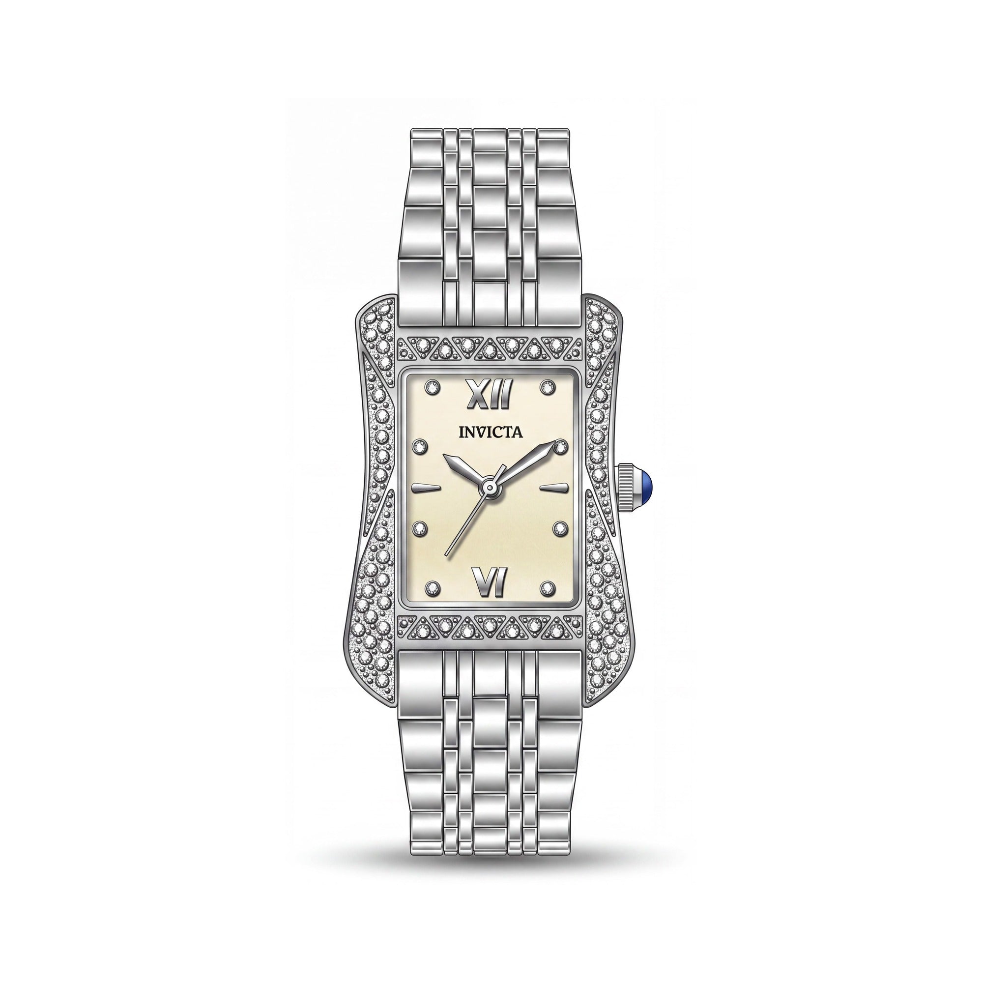 Invicta Wildflower 69279 Unisex Quartz Watch, 26mm Silver-Tone Stainless Steel Case, Beige Dial, Photo 1