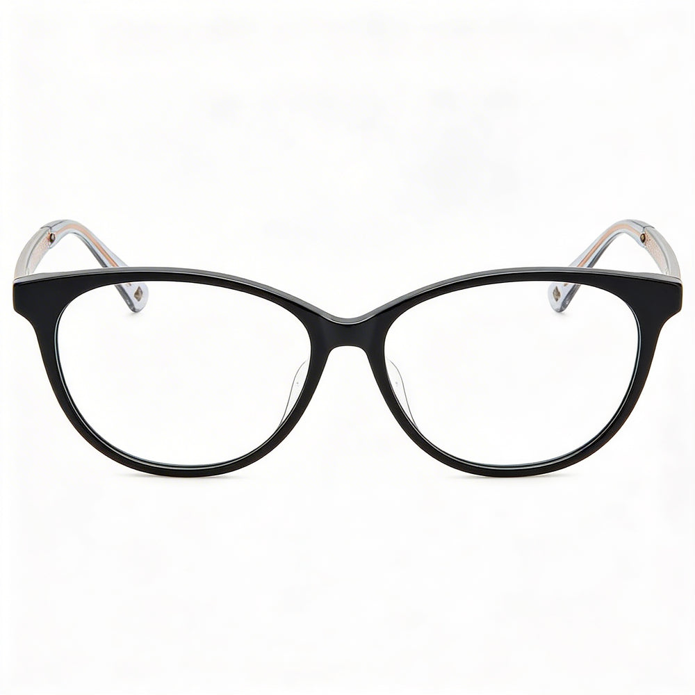 Kate Spade New York Modern Women's Black Acetate Eyeglasses - 53mm Lens, 14mm Bridge, 145mm Temple