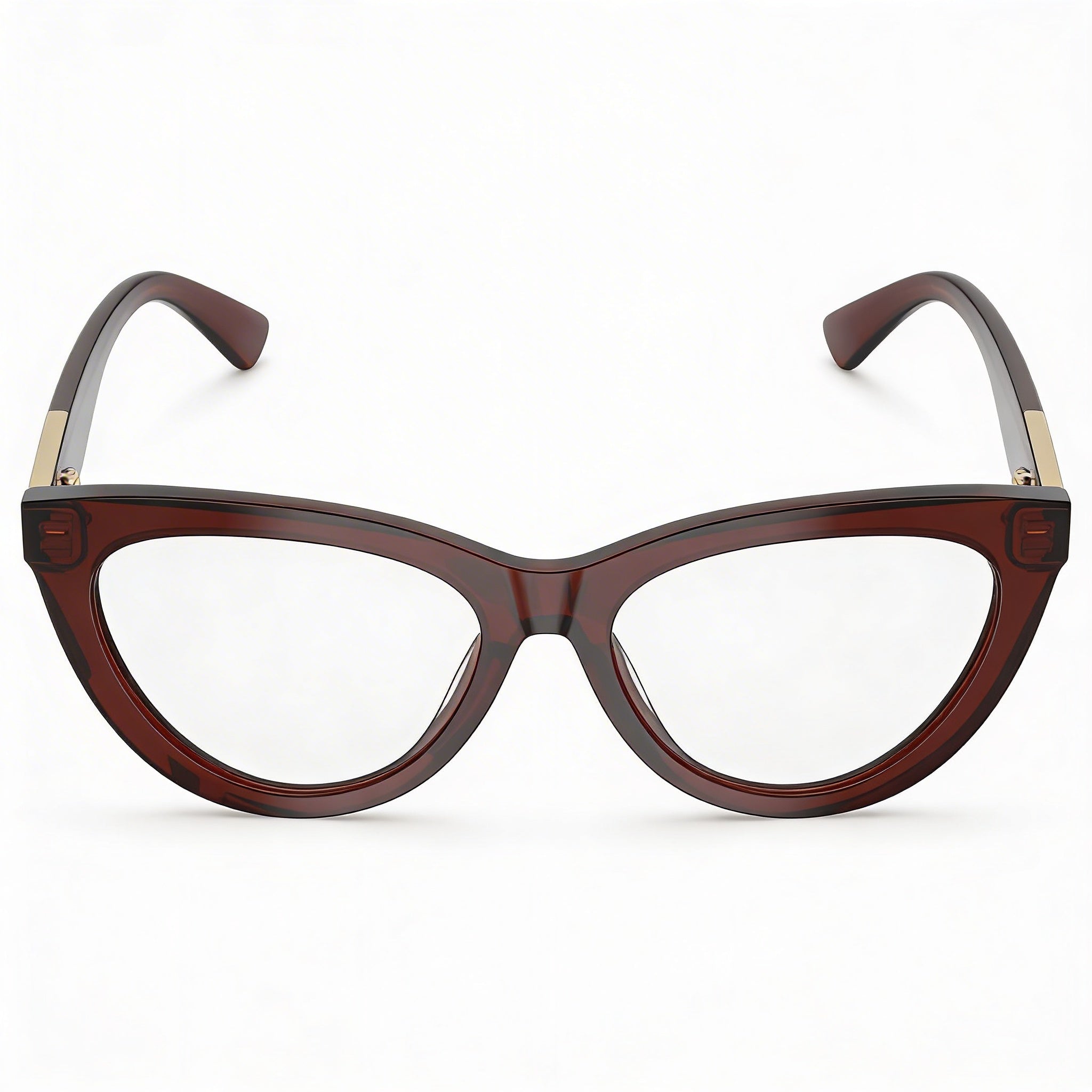Gafas clásicas de hombre Burberry con montura de acetato marrón y lentes transparentes, 53 mm de ancho de lente, Photo 2