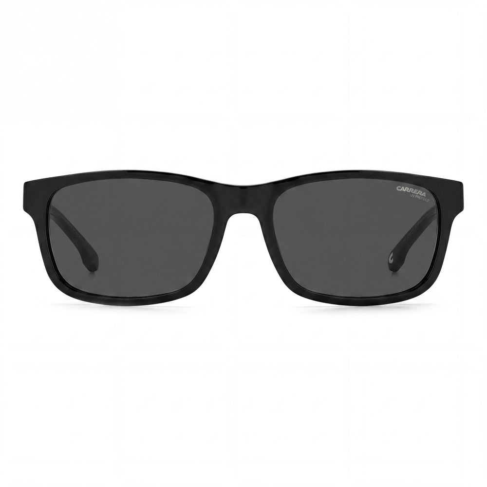 Carrera 299/S Classic Unisex Acetate Black Eyewear with Polycarbonate UV Protection Prescription-Ready Lenses, 57mm