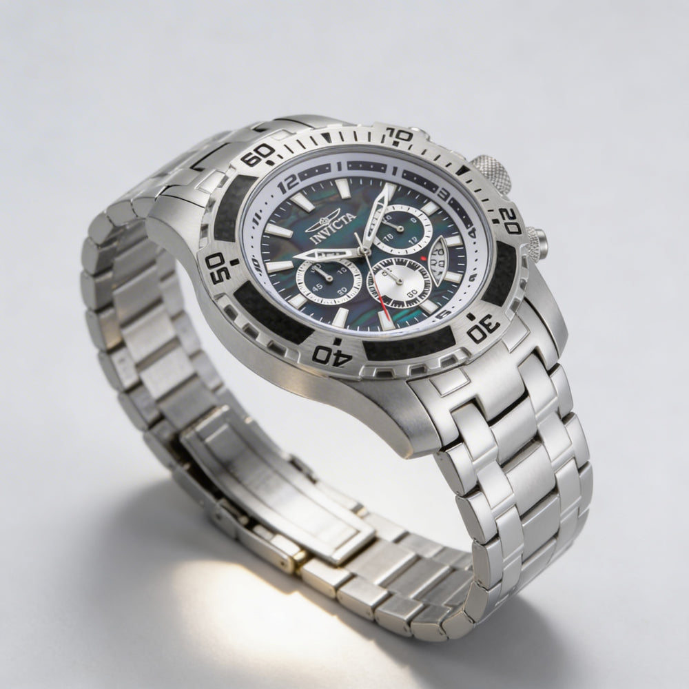 Reloj cronógrafo de cuarzo Invicta Pro Diver - SCUBA 49853 para hombre, de acero inoxidable, con esfera negra, 51 mm