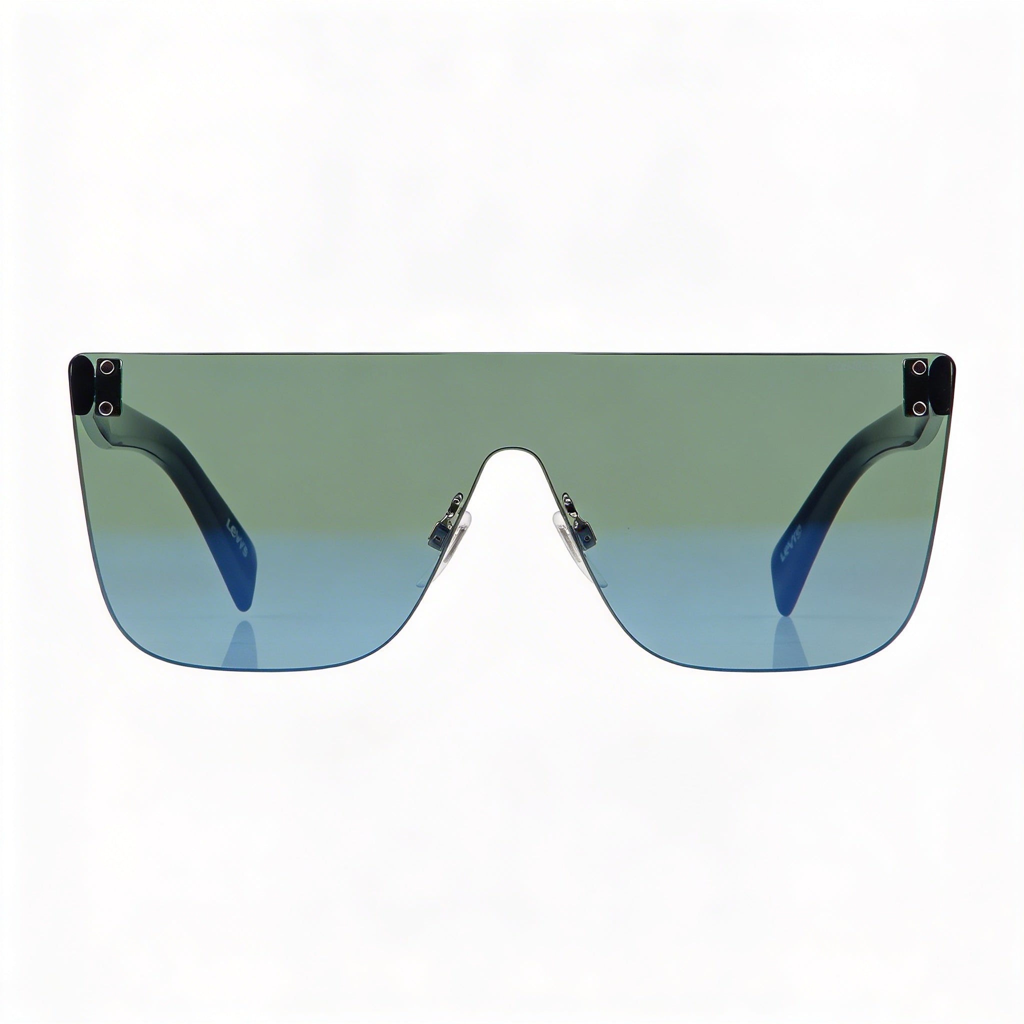 Levi's Women's Seasonal Sunglasses, Polyamide Inj Green Blue Mirrored, Non-Polarized UV Protection, 99-99-150, Photo 2