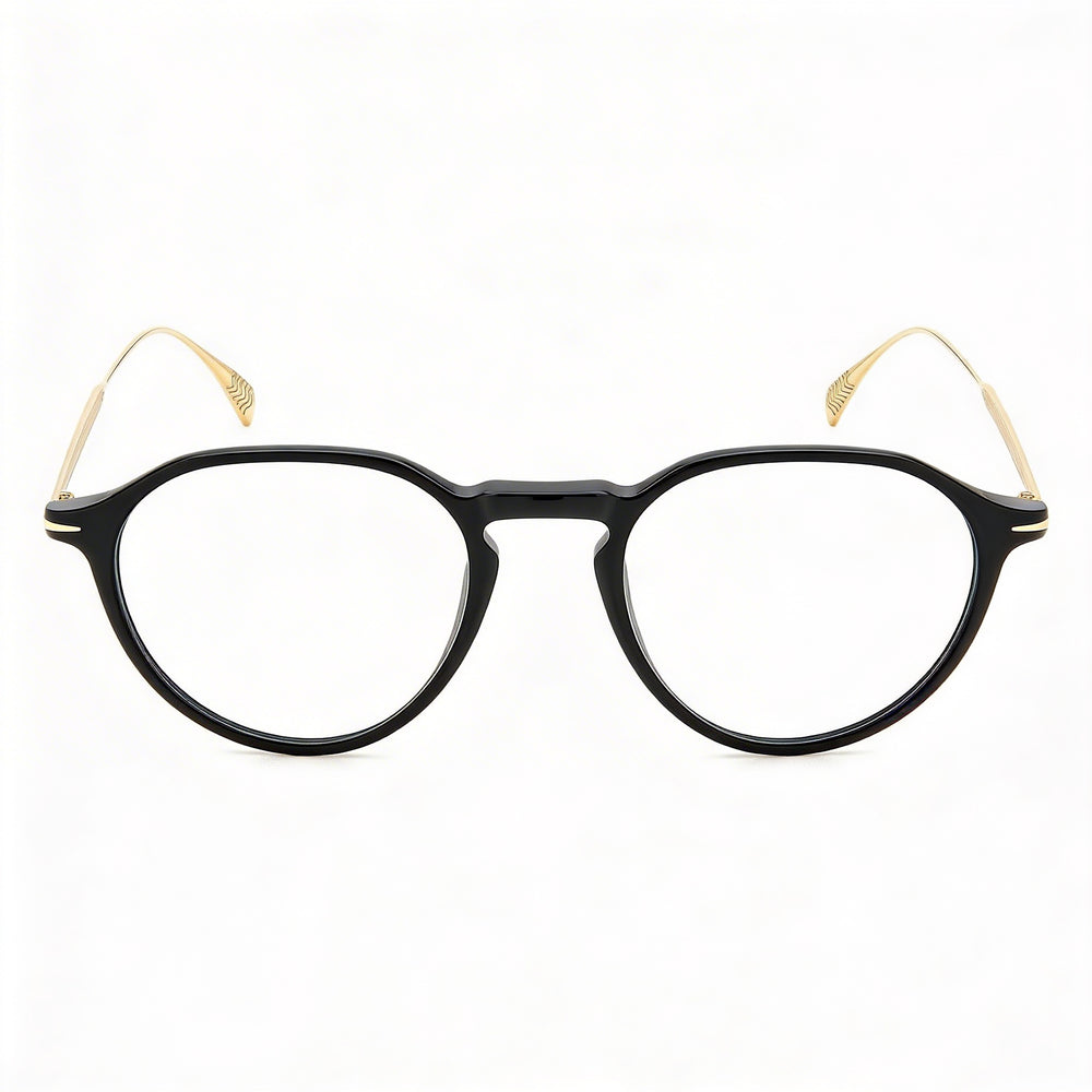 Gafas de sol David Beckham DB 1105 unisex de acetato, no polarizadas, color negro, dorado y azul, 49 mm