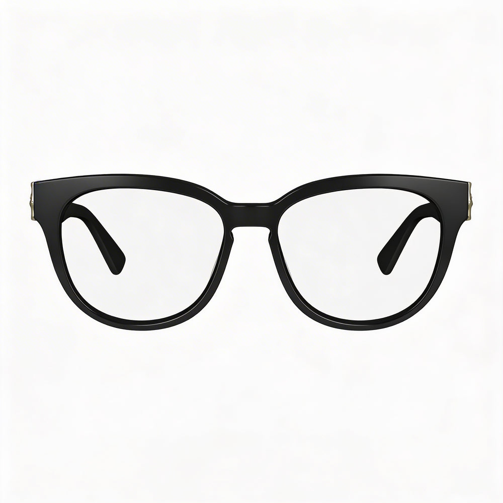 Gafas de sol Longchamp modernas para mujer, montura de acetato multicolor con lentes negras, 52 mm