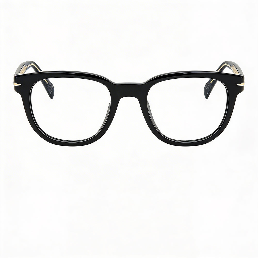 David Beckham DB 7097 Unisex Eyewear with Black Plastic Frame and Polycarbonate Lenses, 50mm Lens Width
