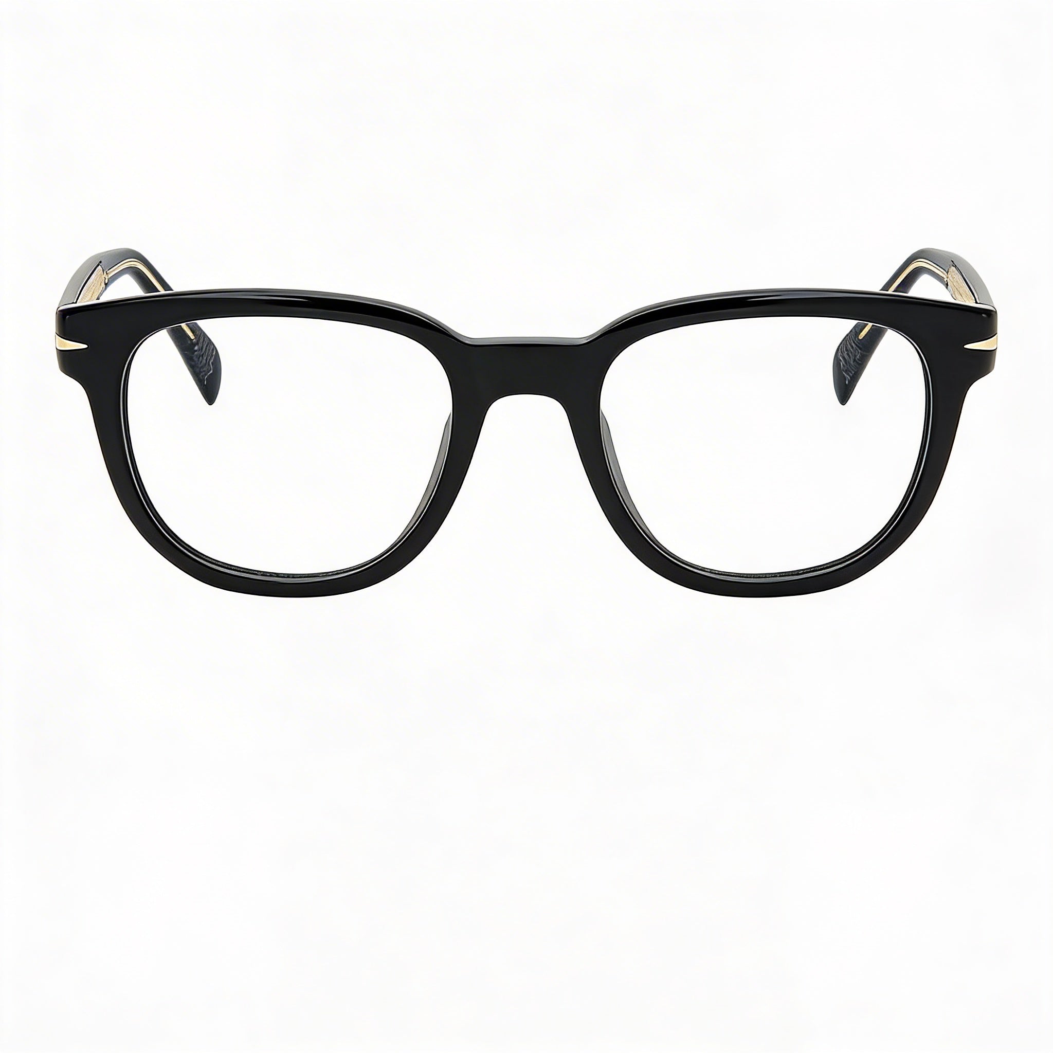 David Beckham DB 7097 Unisex Eyewear with Black Plastic Frame and Polycarbonate Lenses, 50mm Lens Width, Photo 1