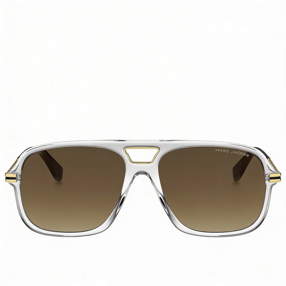 Marc Jacobs MARC 415/S Classic Men's Acetate UV Protection Sunglasses, Crystal Brown Shaded Frame, Crystal Black Lenses, 56-16-145