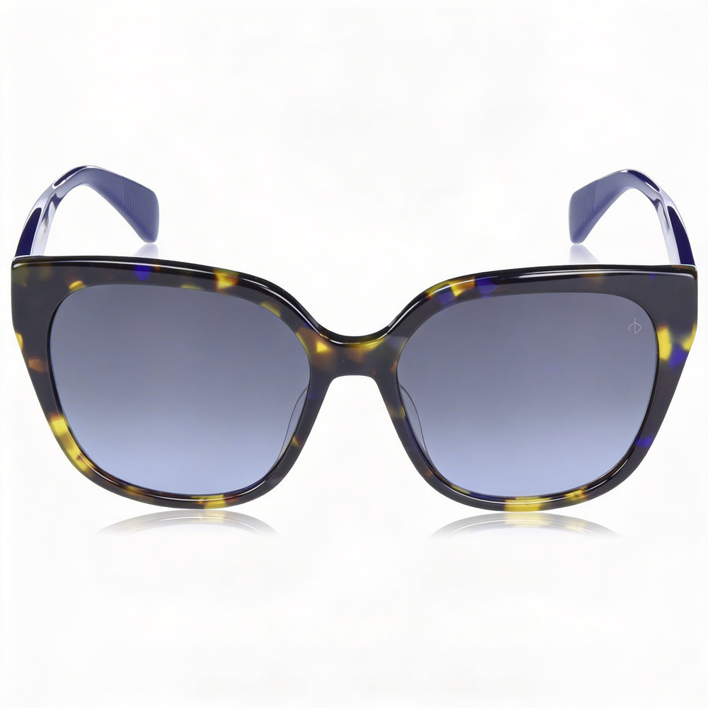 rag & bone Modern Heritage Women's Yellow Havana Grey Acetate Dark Grey Shaded UV Protection Non-Polarized 56mm