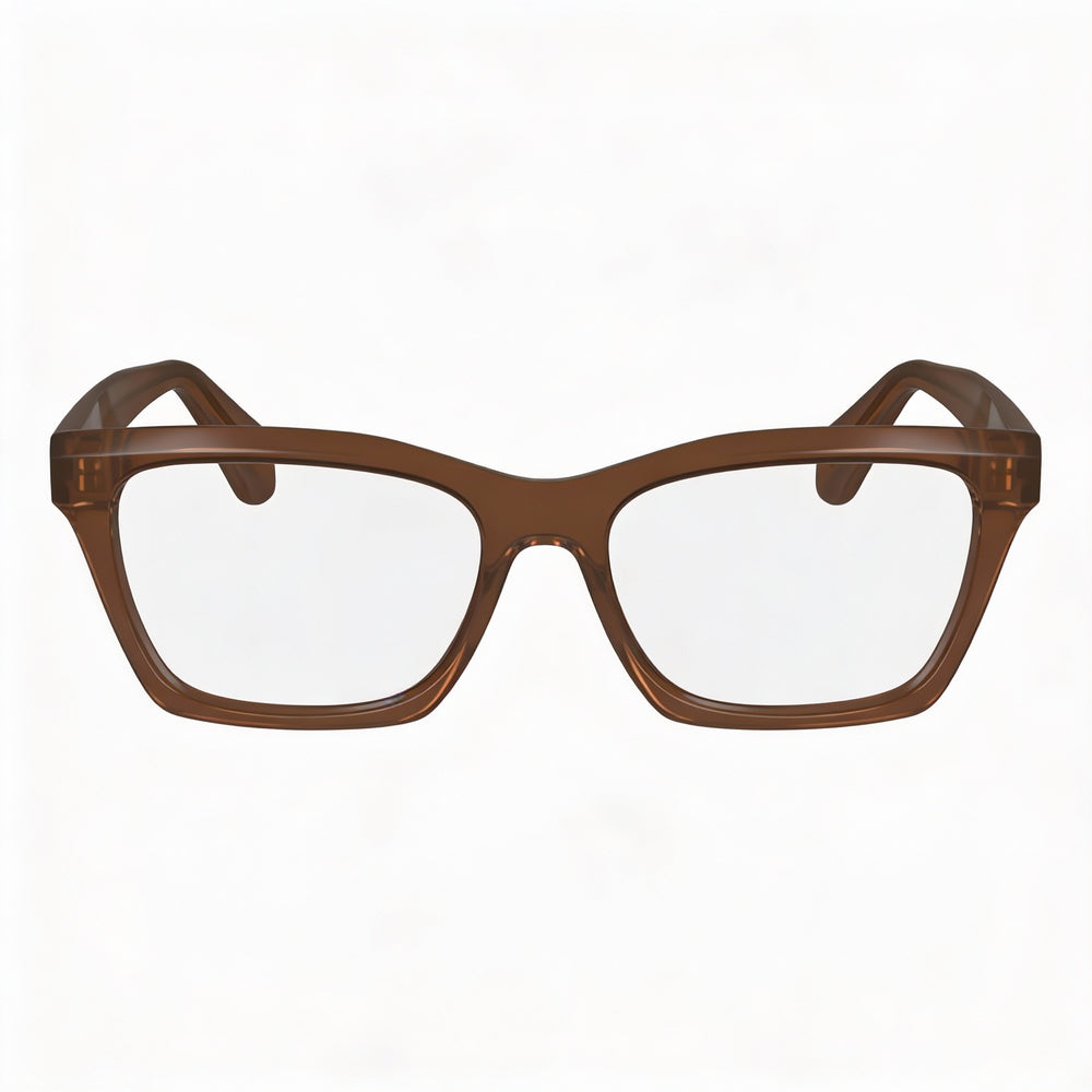 Salvatore Ferragamo Sf2986 Men’s Acetate Transparent Brown 53mm Eyeglasses