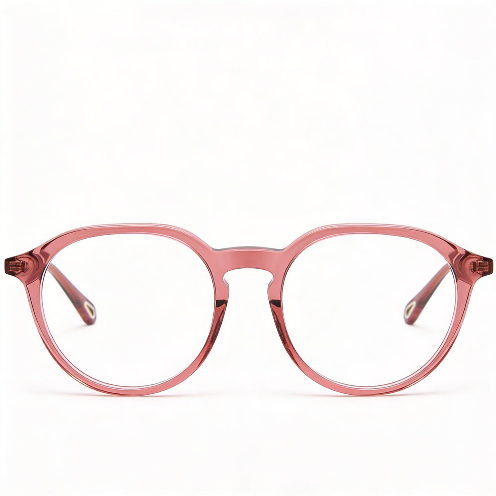 Chloe Ch0012o-006 Women's Eyeglasses Frame in Transparent Pink Plastic, featuring a 50mm Lens Width