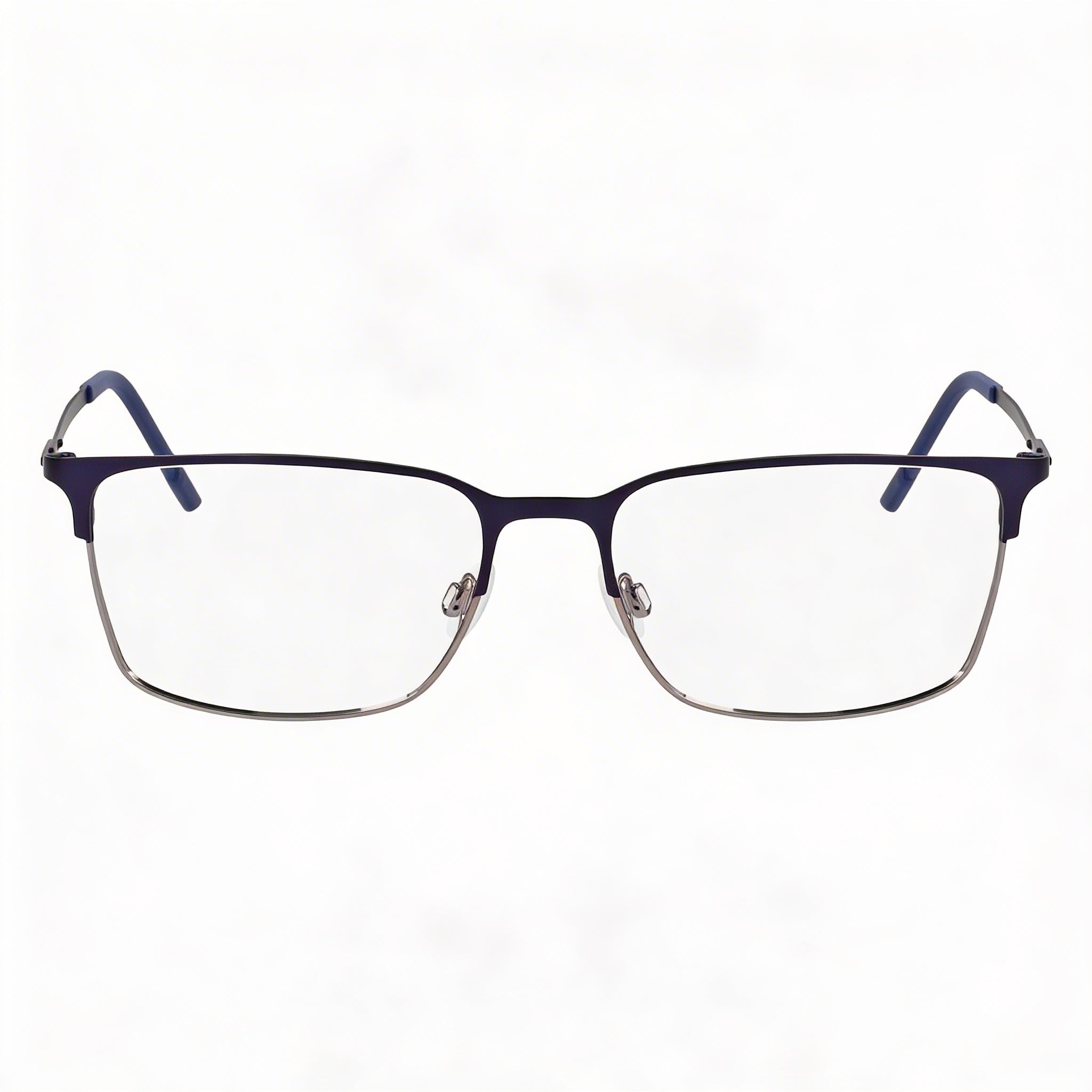Flexon E1147 Unisex Acetate Eyeglasses with Matte Navy/Gunmetal Frame, featuring 55mm Lens Width, Photo 2