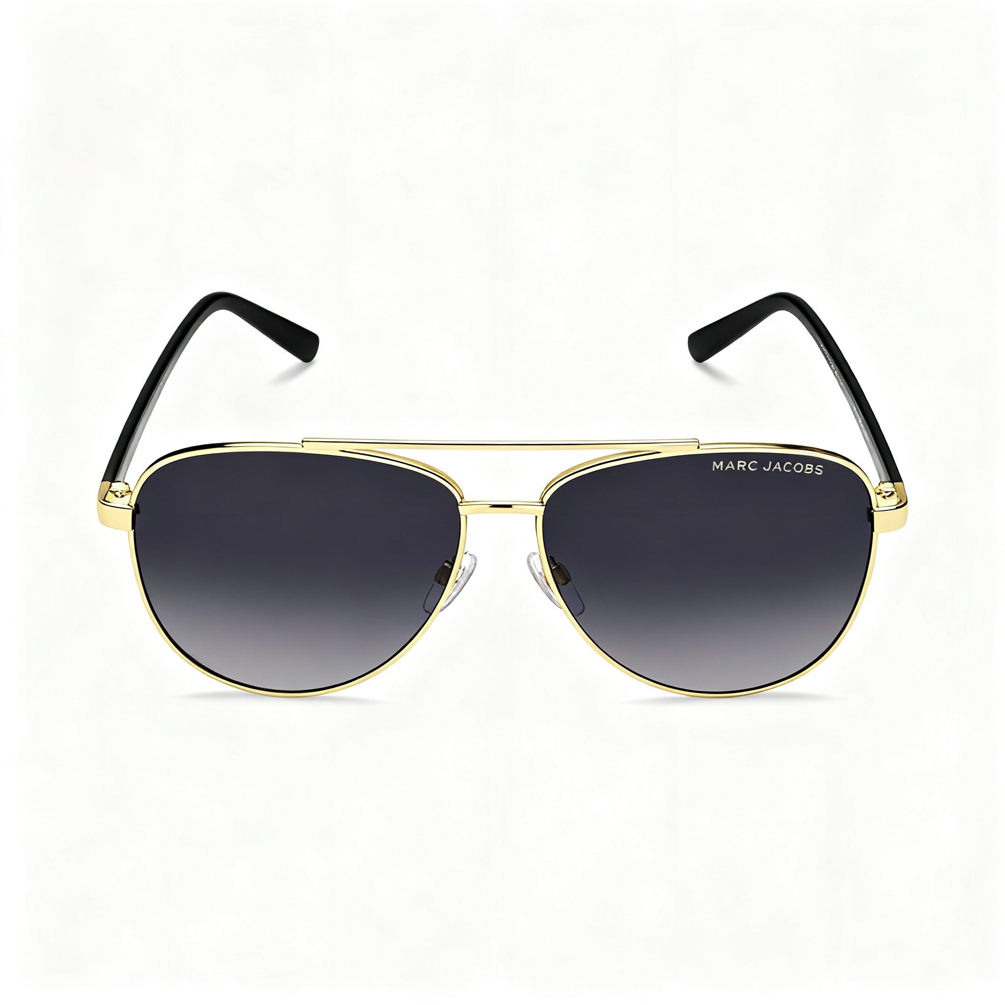 Marc Jacobs Marc 760/S Unisex Metal Aviator Sunglasses Gold Black Frame, Dark Grey Shaded Non-Polarized Lens 60-14-140