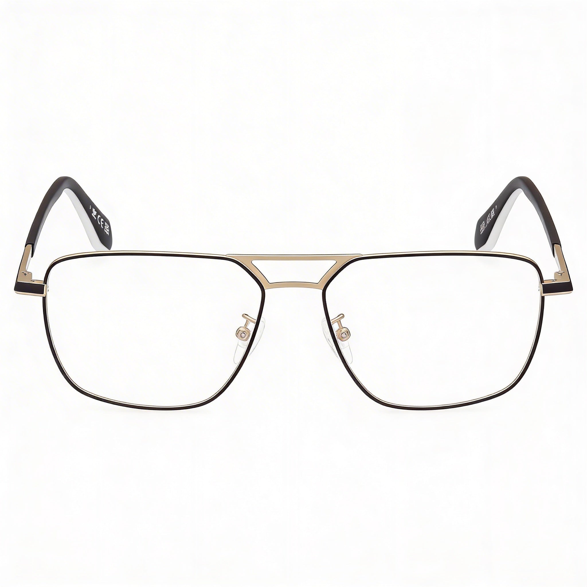 Adidas Originals Or5069 Men’s Lightweight Pale Gold Metal Frame Eyeglasses with Clear Polycarbonate Lenses 56mm, Photo 2