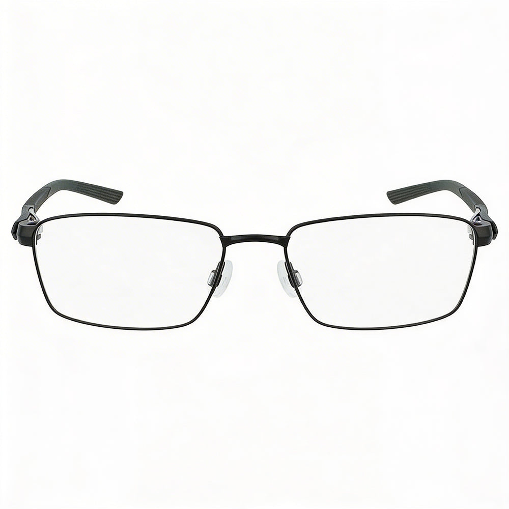 Nike 8140 Unisex Metal Rectangle Prescription Ready UV Protection Eyeglasses 54mm Satin Black Anthracite
