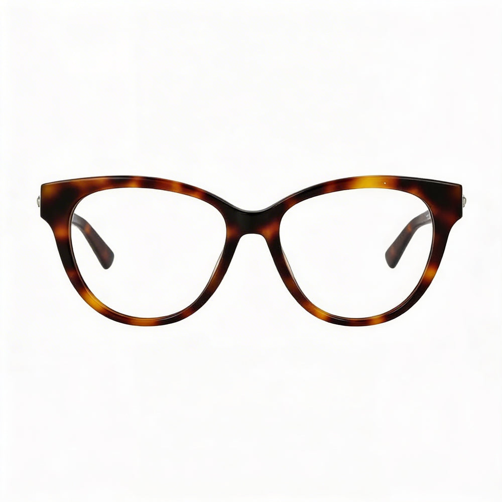 Longchamp LO2698 Unisex Casual Full Rim Plastic Cat Eye Havana Clear Non-polarized Eyeglasses 53mm