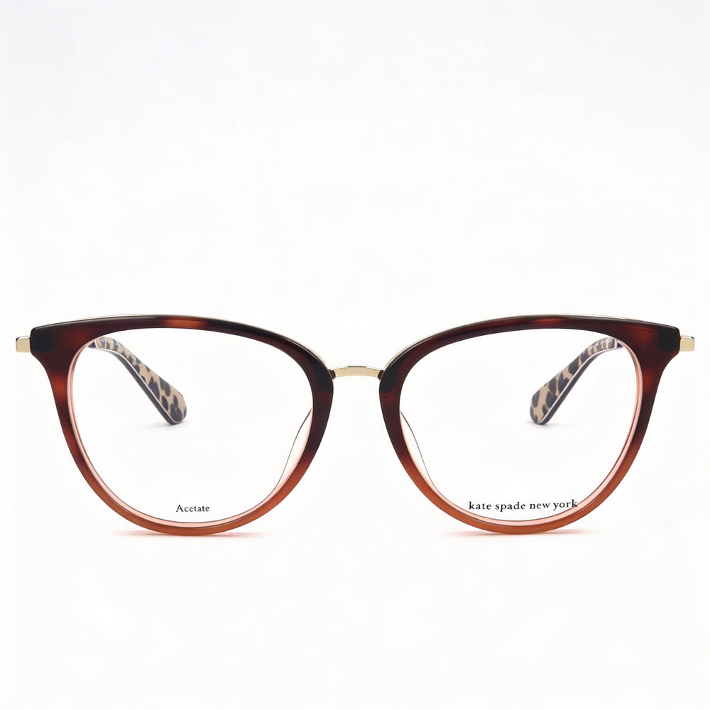 Kate Spade New York Moderno Unisex con Acetato para Receta Médica, Gafas Havana Dorado, Montura de 52-18-140mm