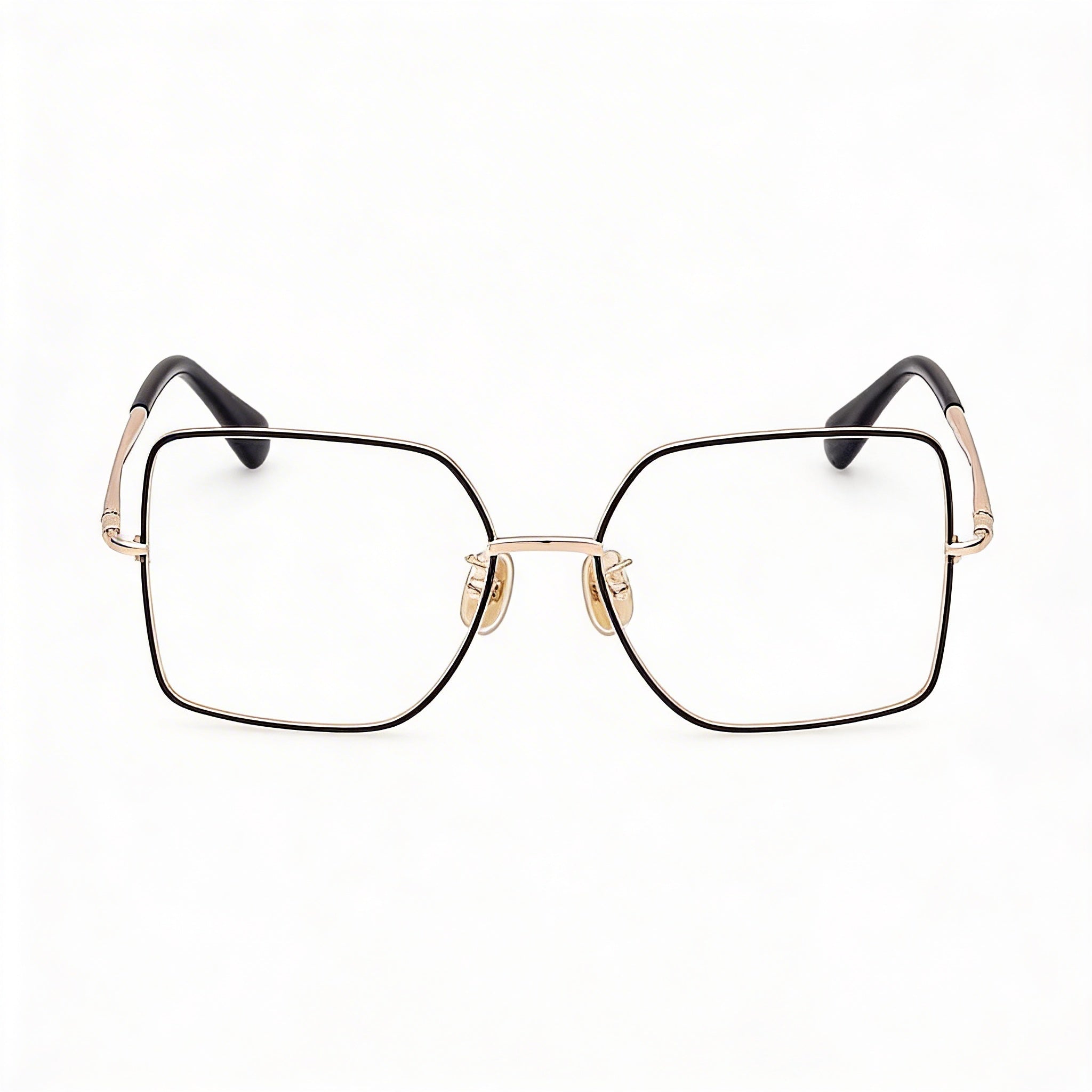 MaxMara MM5098-H Women's Metal Frame Eyewear Rose Gold & Black Enamel, Black 55mm, Photo 2