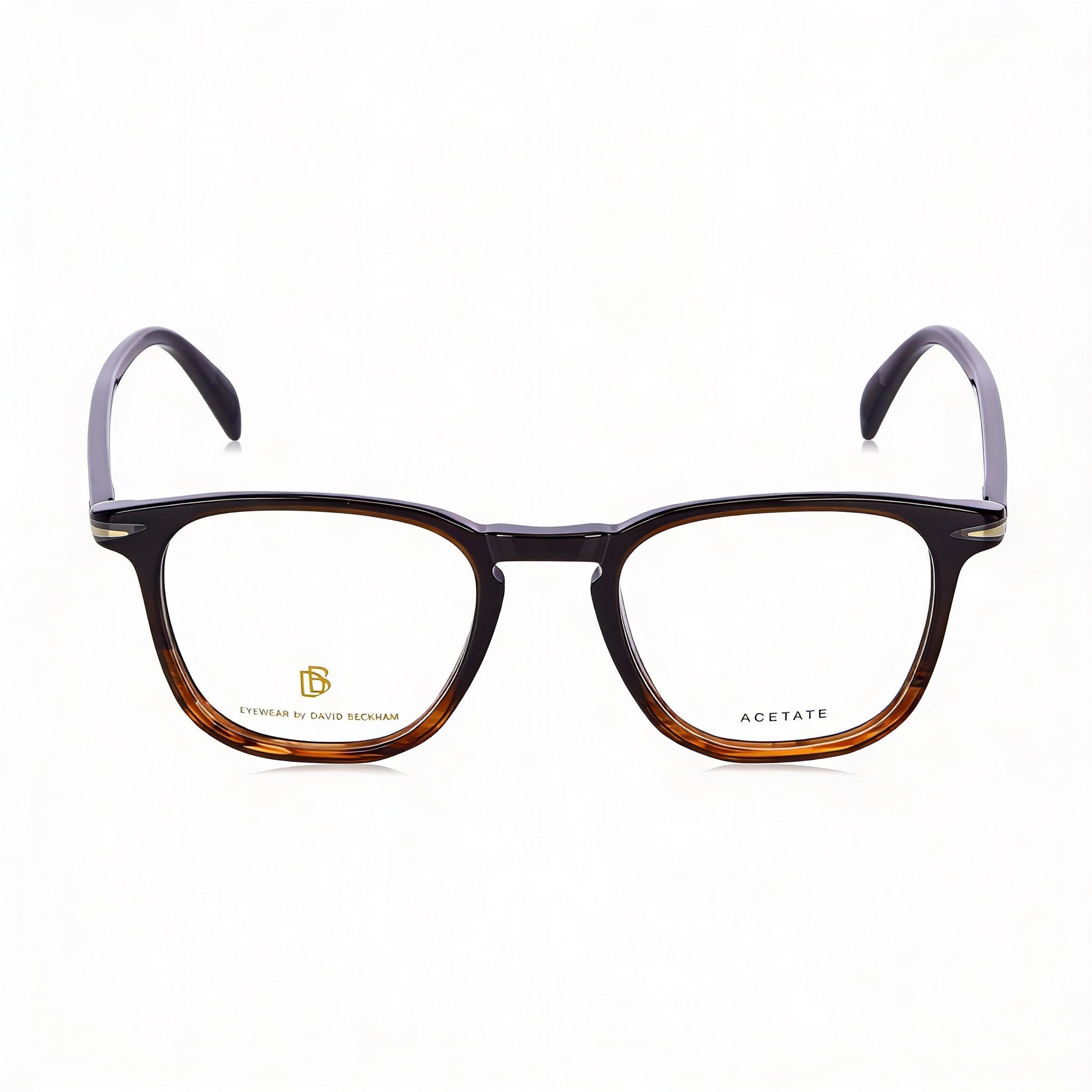 David Beckham Db 1050 Unisex Brown Horn Plastic Eyeglasses 49mm, Photo 2