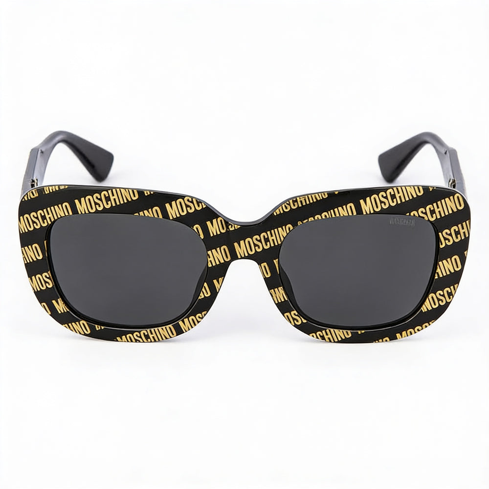 Moschino MOS132/S Women's Butterfly Plastic Frame Pattern Black Lenses 100% UV Sunglasses 53mm