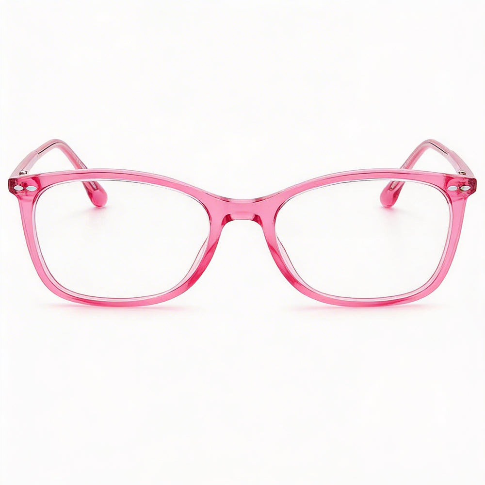 Gafas de sol Isabel Marant modernas unisex con montura de acetato rosa y plata, lentes de policarbonato rosa y plata, 53 mm