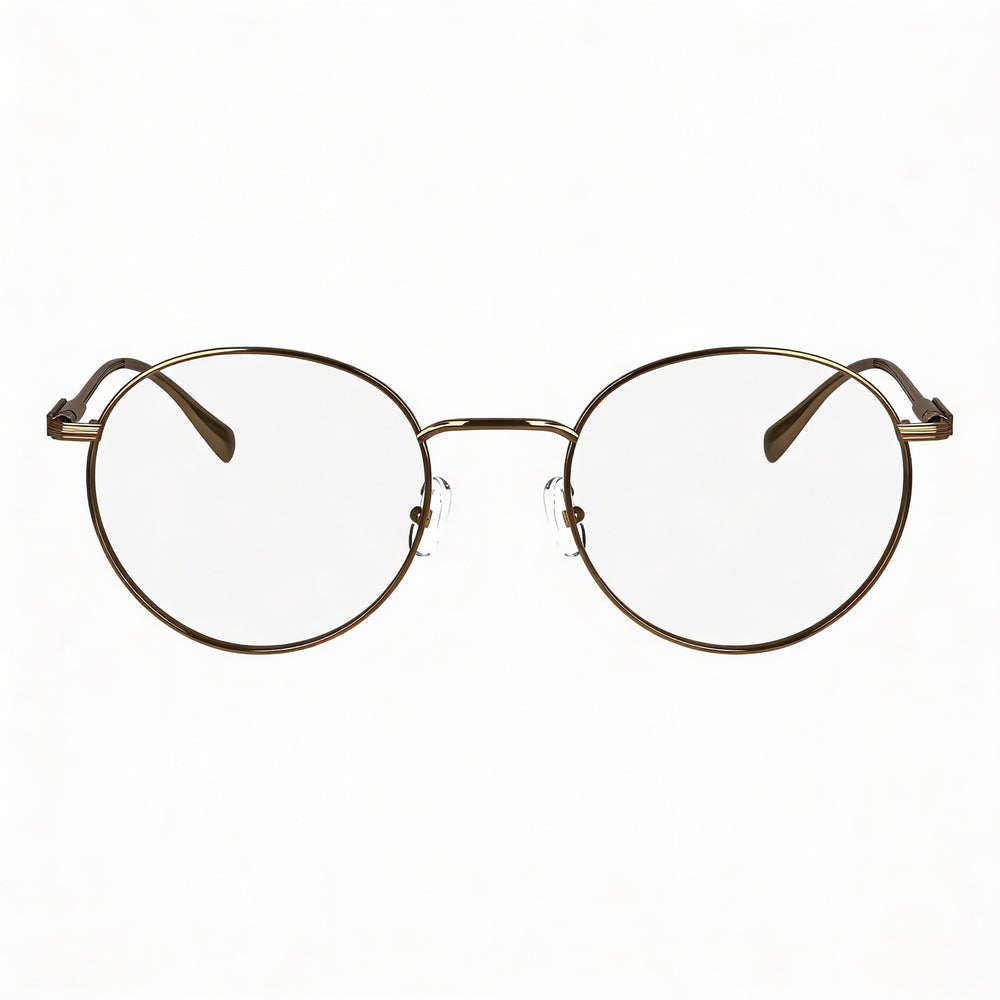 Ferragamo Sf2229 Men's Eyewear with Metal Frame, Amber Gold Finish, 50mm Lens Width