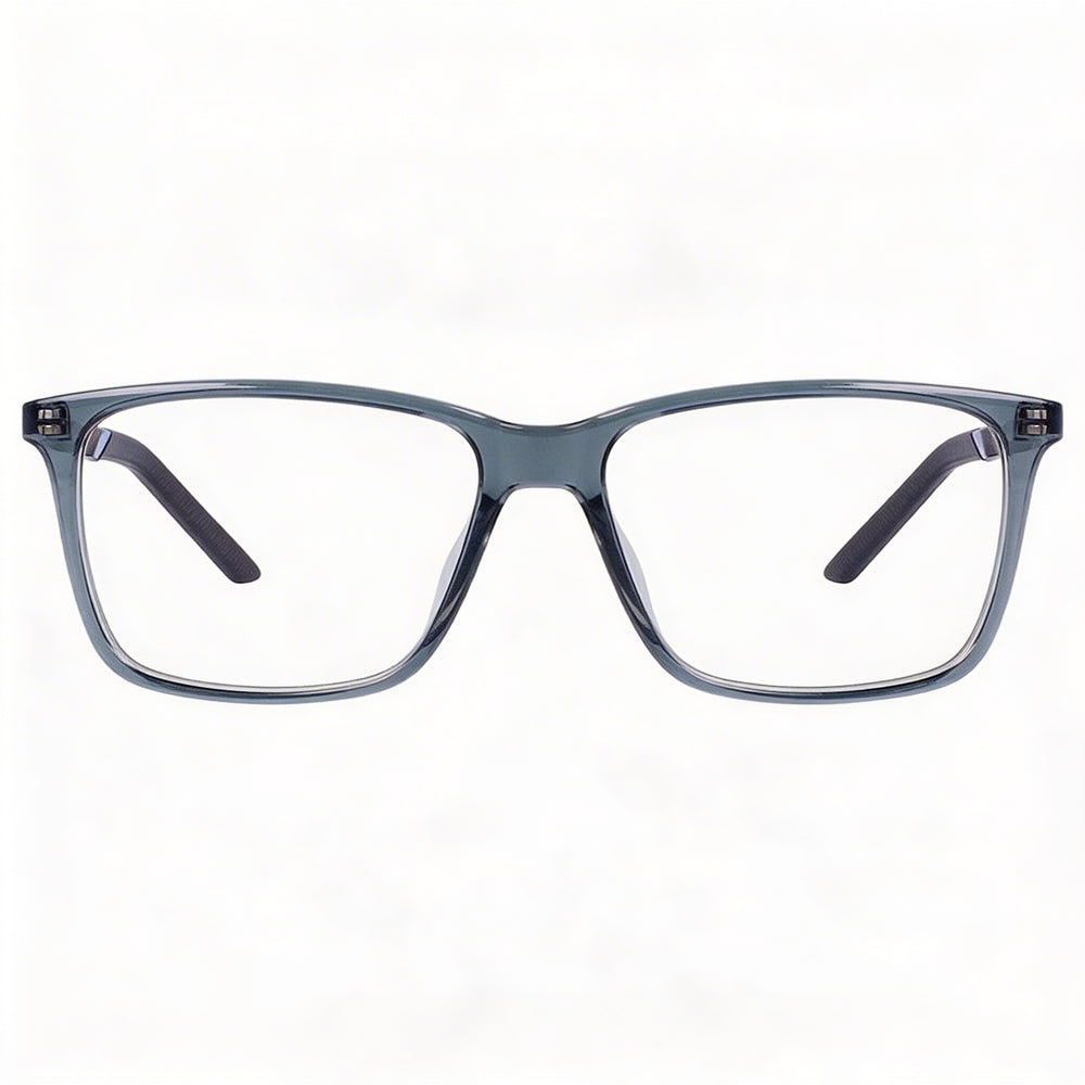 Nike 7258 Unisex Full Rim Rectangle Plastic Eyeglasses, Prescription-Ready, Matte Black, Size 54-15-145