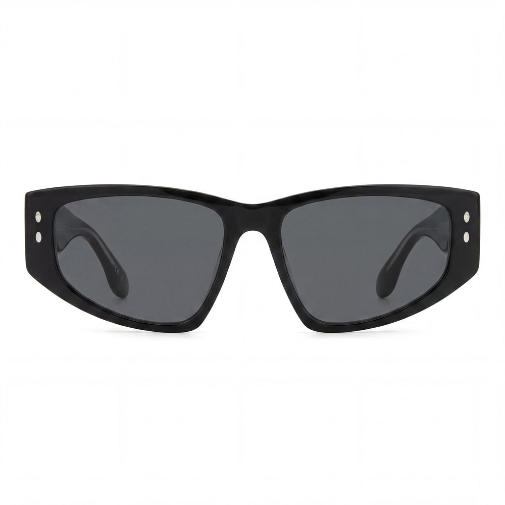 Gafas de Sol Informales de Mujer Isabel Marant, Montura de Acetato Negro, Lentes de Policarbonato Gris, Talla 57mm