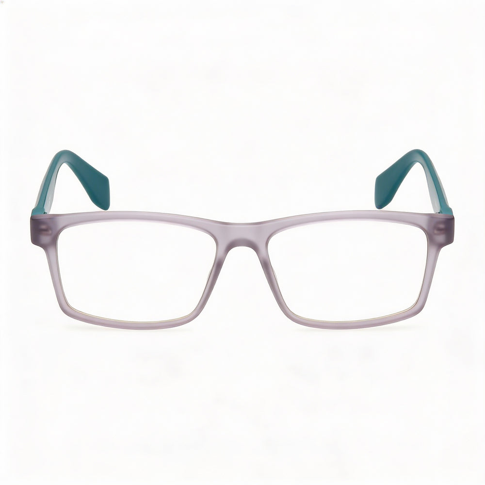 Gafas adidas Originals OR5027 para hombre, rectangulares, de acero inoxidable, color gris mate y verde claro, 54 mm