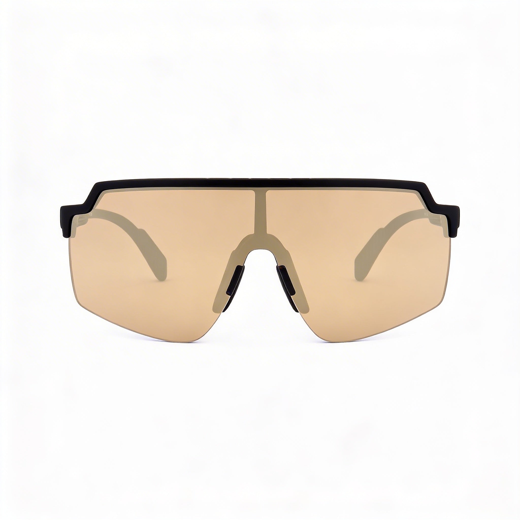 Adidas SP001801G00 Black Plastic Frame Sunglasses with Brown Mirror Lenses for Men and Women 59mm, Photo 1