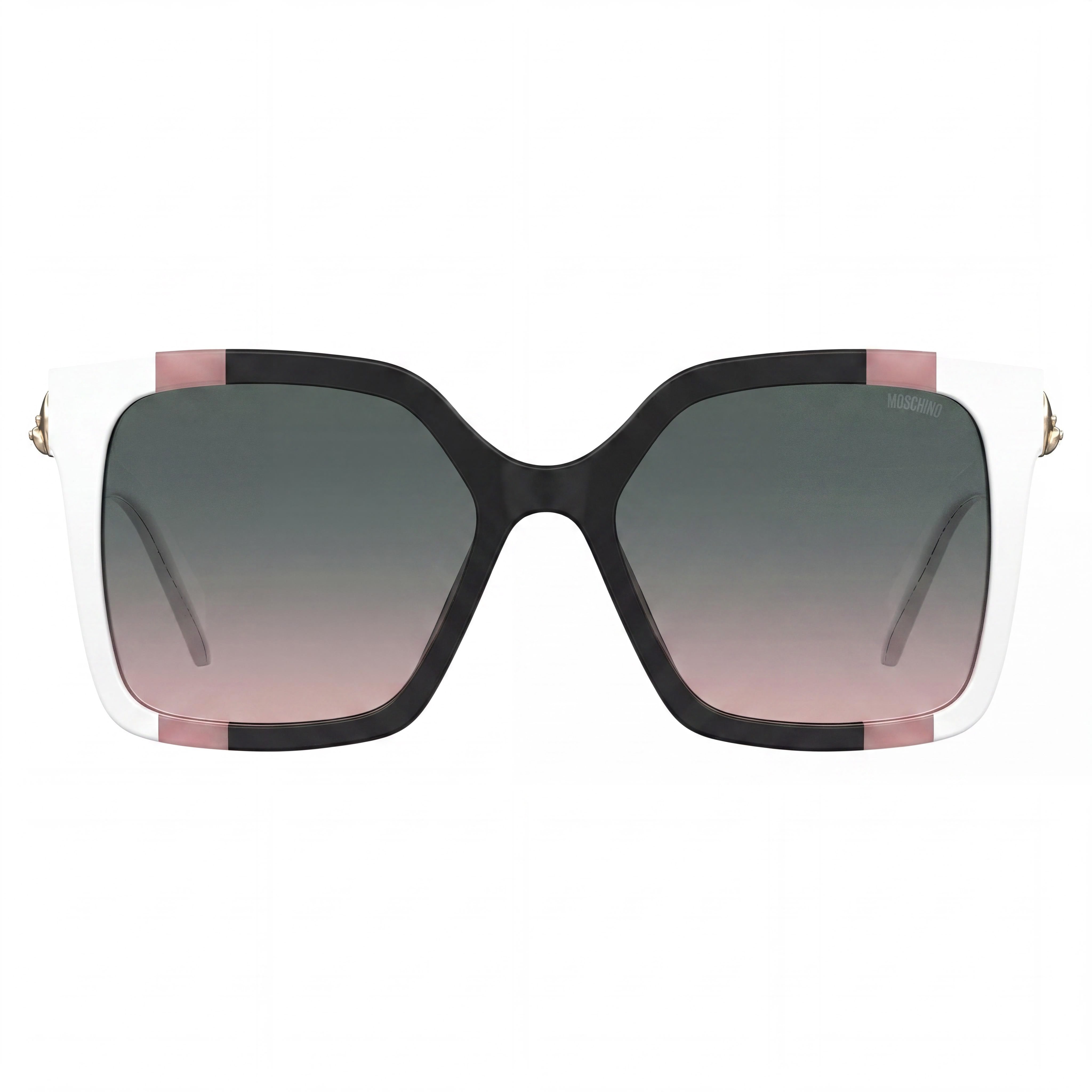 Moschino Mos123/S Women's Acetate Sunglasses Black Pink/Grey Pink Shaded Frame Black Pink Lenses 55mm 100% UV Protection Non-Polarized, Photo 2