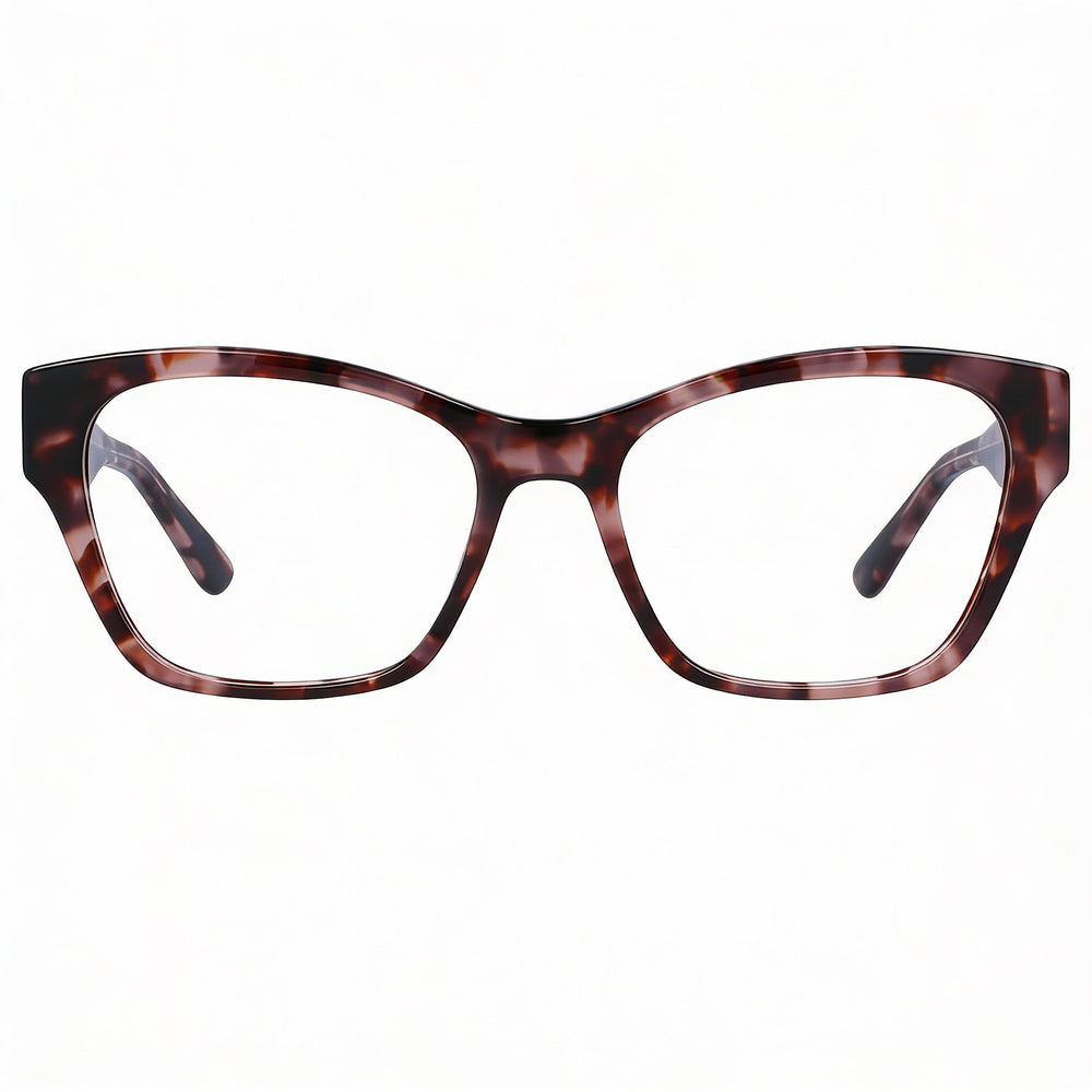 Lacoste Casual Women's Optical Eyeglasses with Acetate Frame, Rose Havana Color, Lens Width 54mm