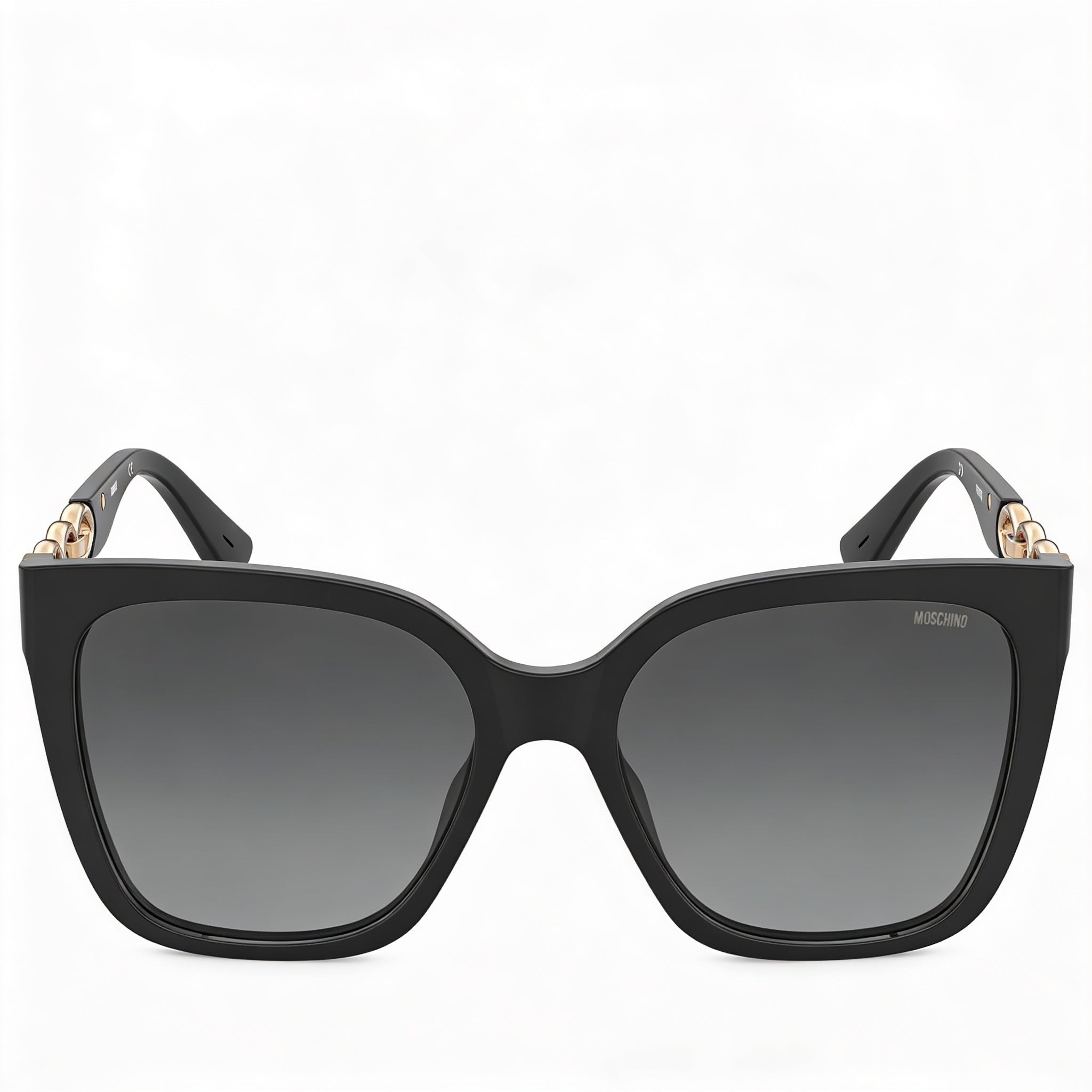 Moschino MOS098/S Women's Casual 100% UV Non-Polarized Plastic Sunglasses Black Dark Grey 55/18, Photo 2