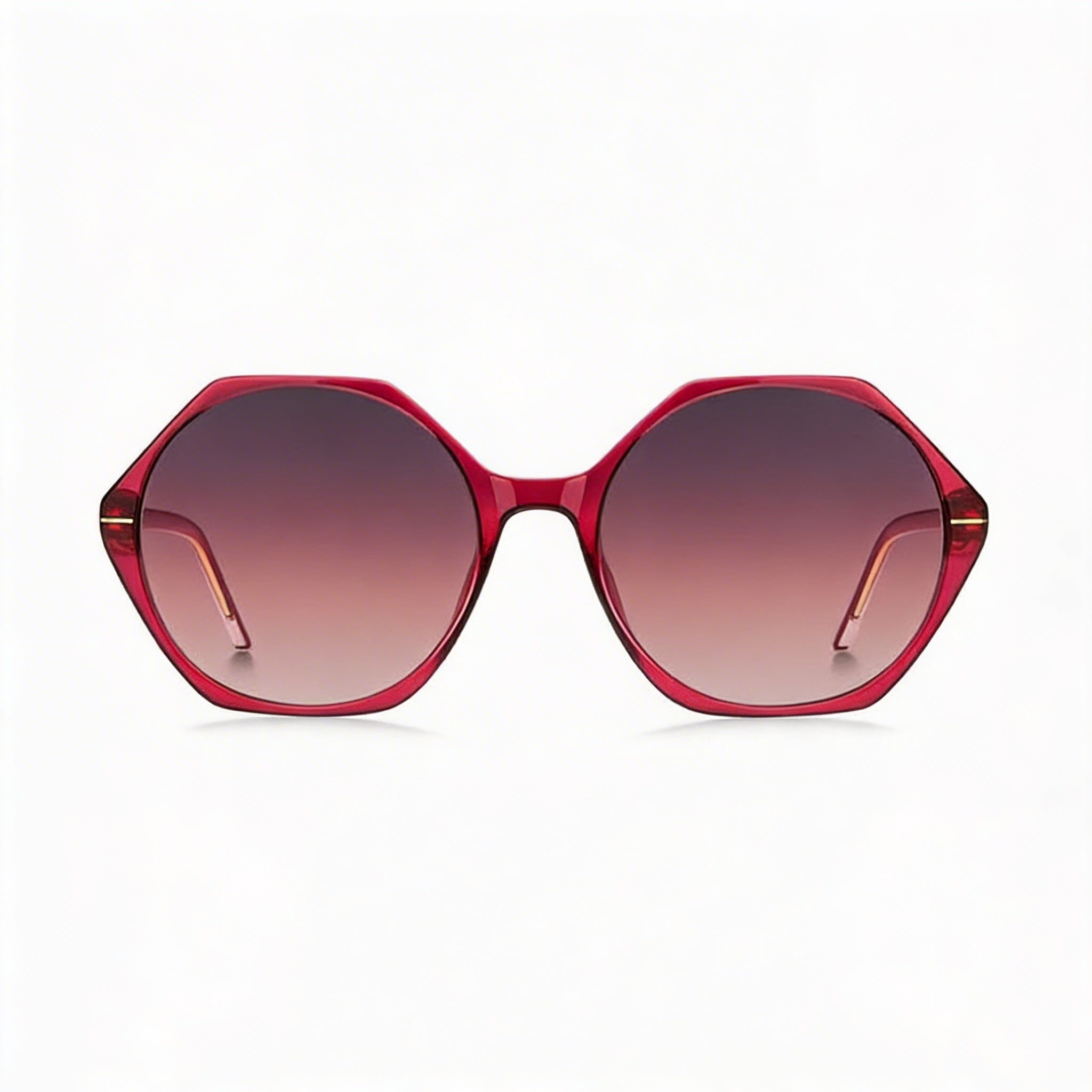 Gafas de sol Hugo Boss ligeras y minimalistas para mujer con montura de magnesio color cereza y protección UV 56-18-140, Photo 2