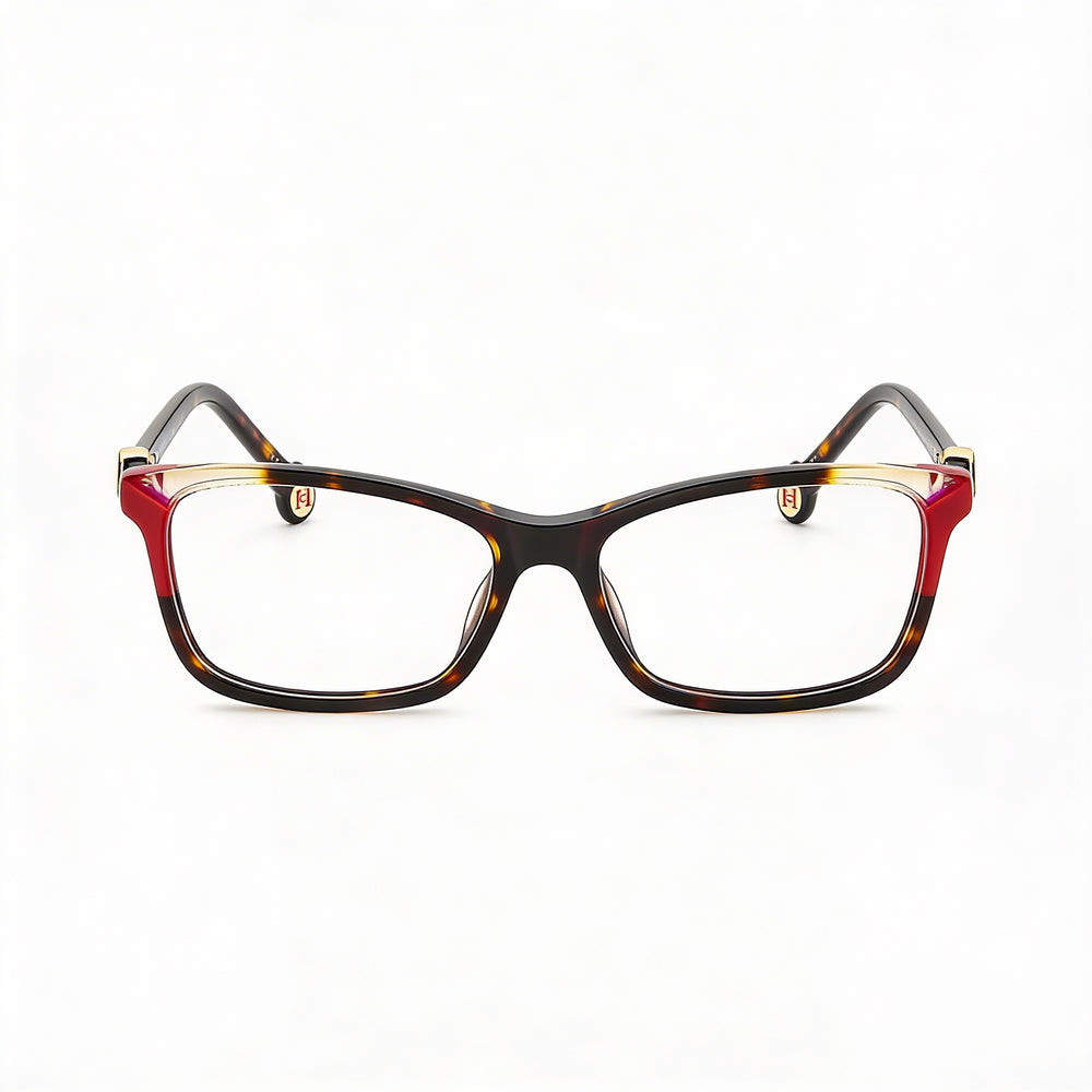 Gafas de sol Carolina Herrera para mujer, modernas, de acetato, color rojo Habana, 54 mm, con protección UV