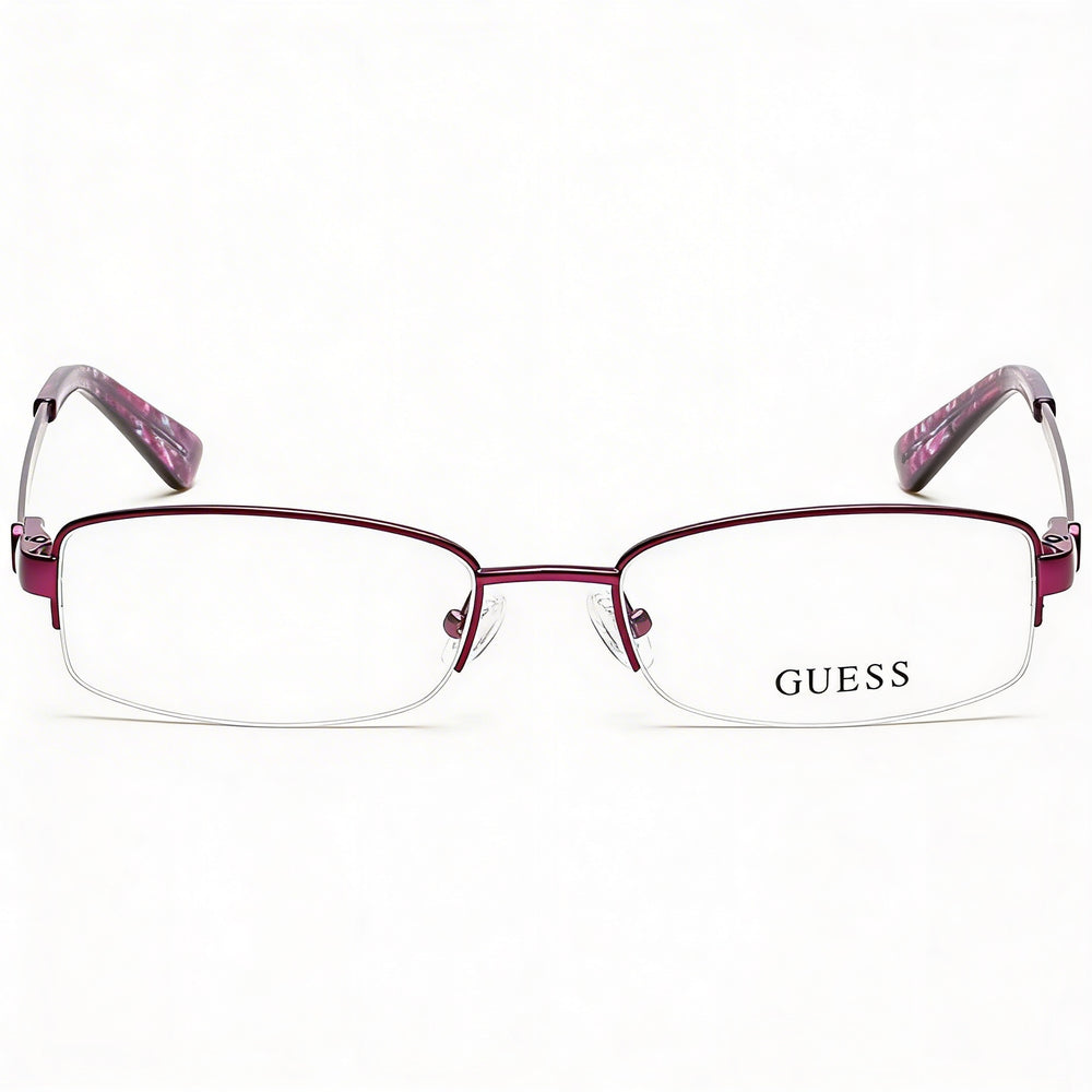 Guess Gu2525 C50 Unisex Matte Violet Metal Eyeglass Frames, Lens Width 50mm, Bridge 17mm, Temple 135mm