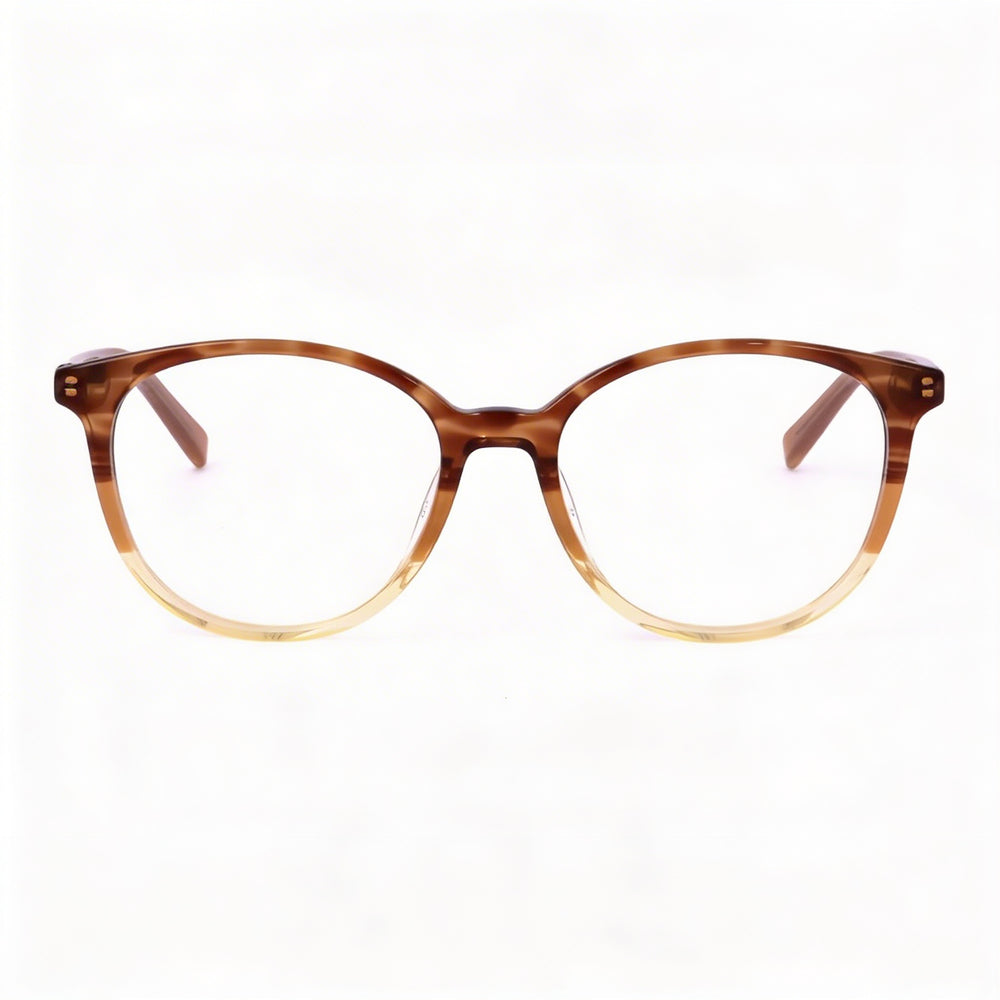Gafas Ópticas Completas M Missoni Pattern Collection para Mujer, con Montura Redonda de Acetato Marrón Tipo Cuerno, 51mm