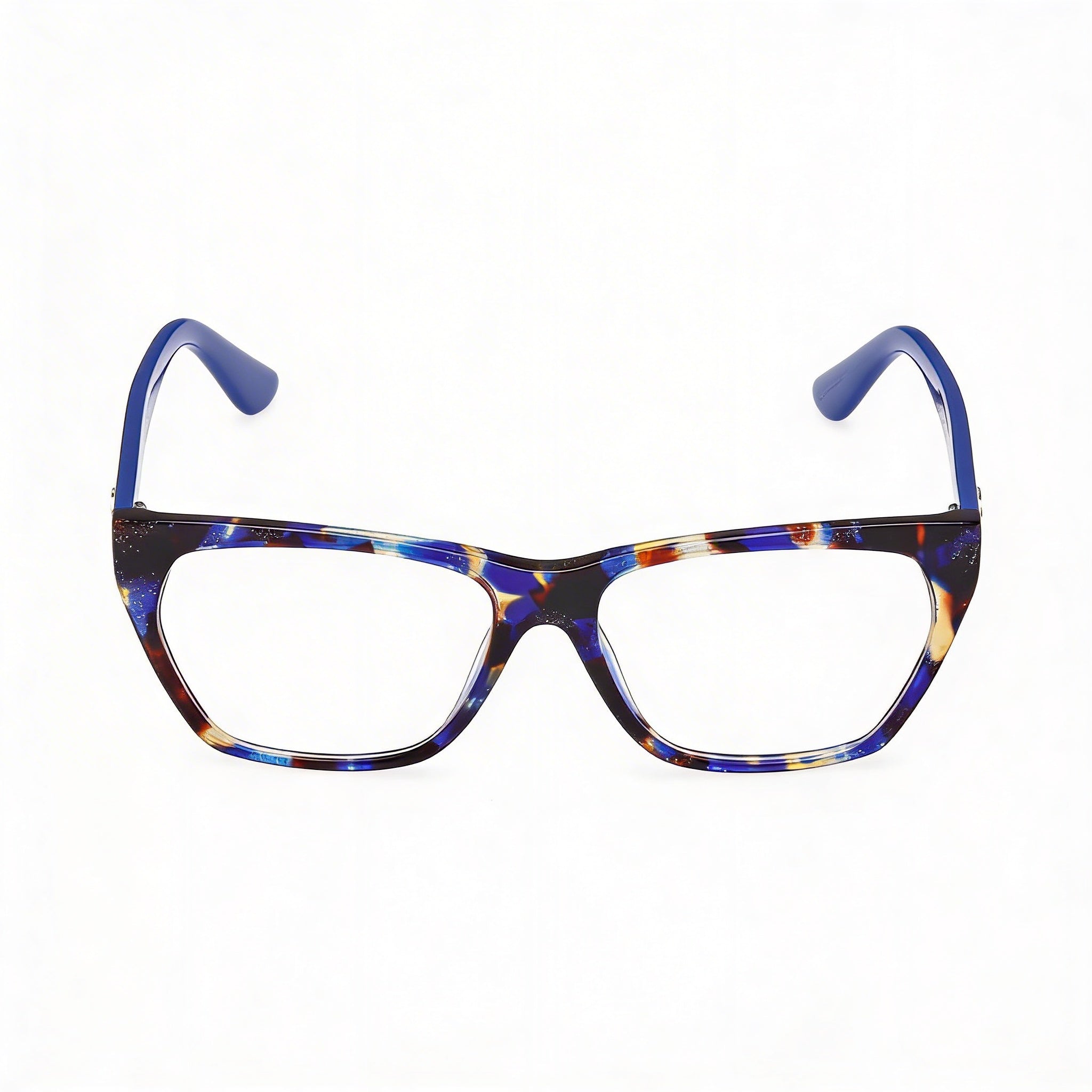 GUESS Gu50234 Women's Plastic Frame Shiny Blue Havana Non- Polycarbonate Eyeglasses 54mm, Photo 2